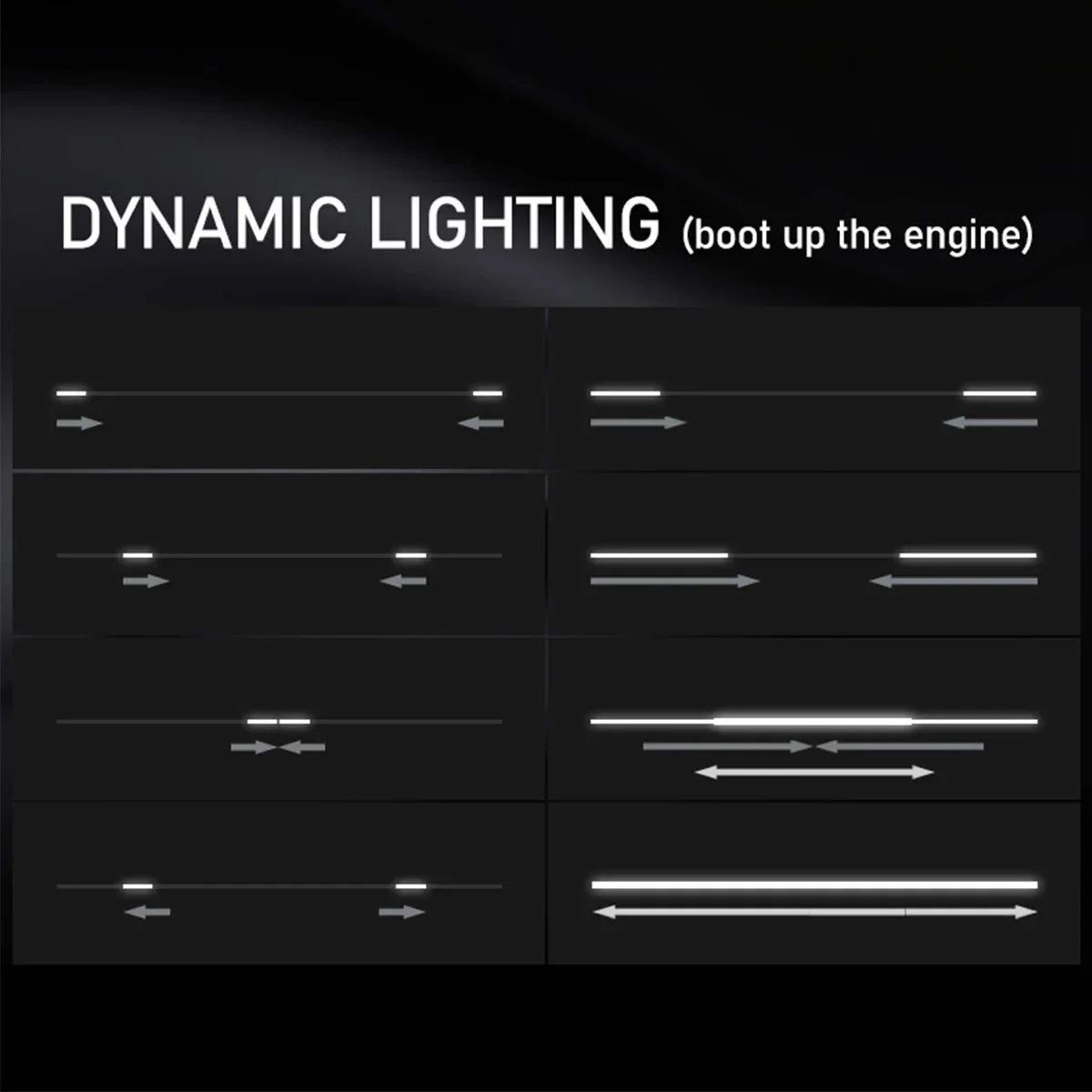 Car Hood Light Strip  Dynamic StartUp Scanning DRL With Sequential Turn Signal  Ambient Lighting 5