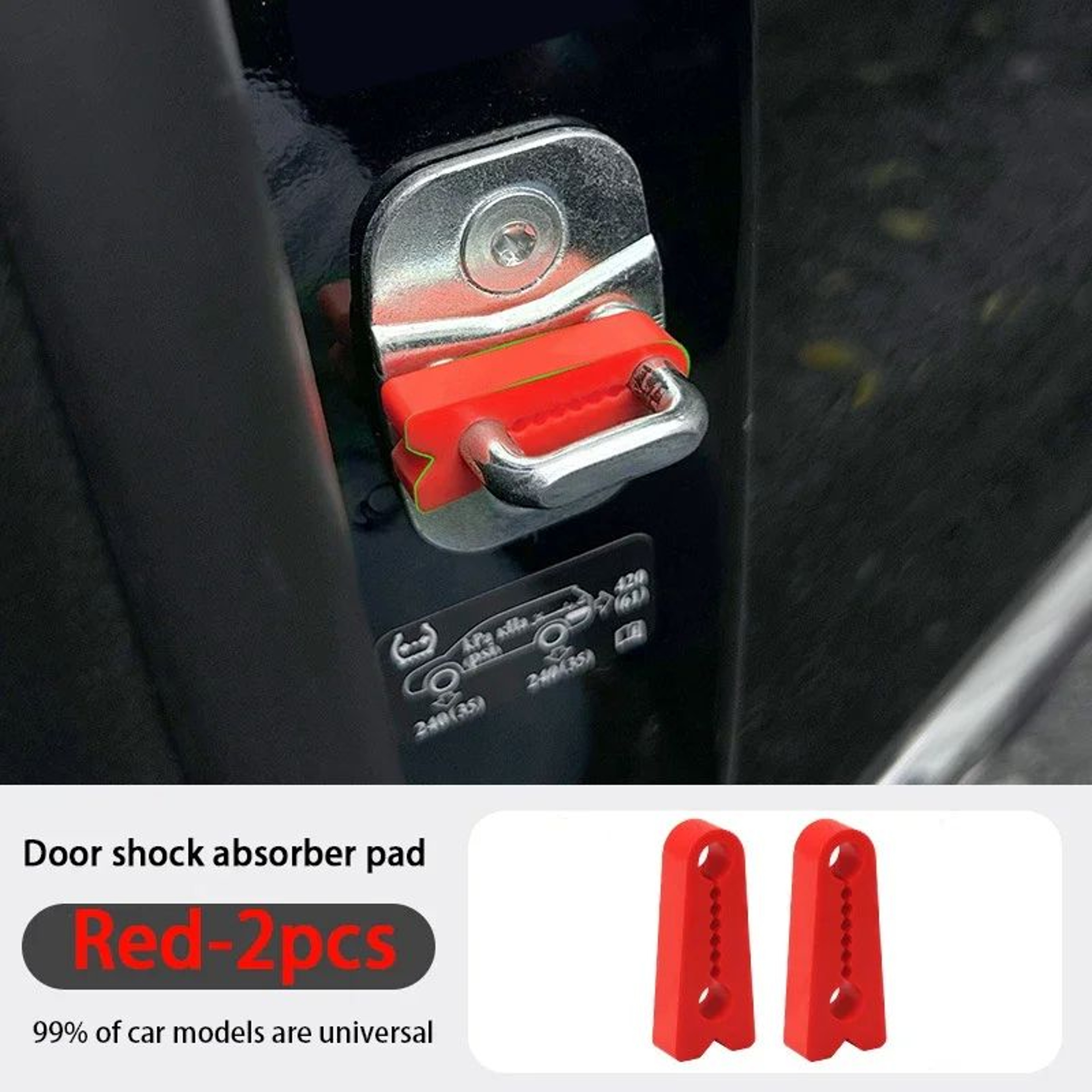TPE Silicone Car Door Lock Protector Pads  Thick AntiCollision Door Lock Buffer Stickers For Noise  8
