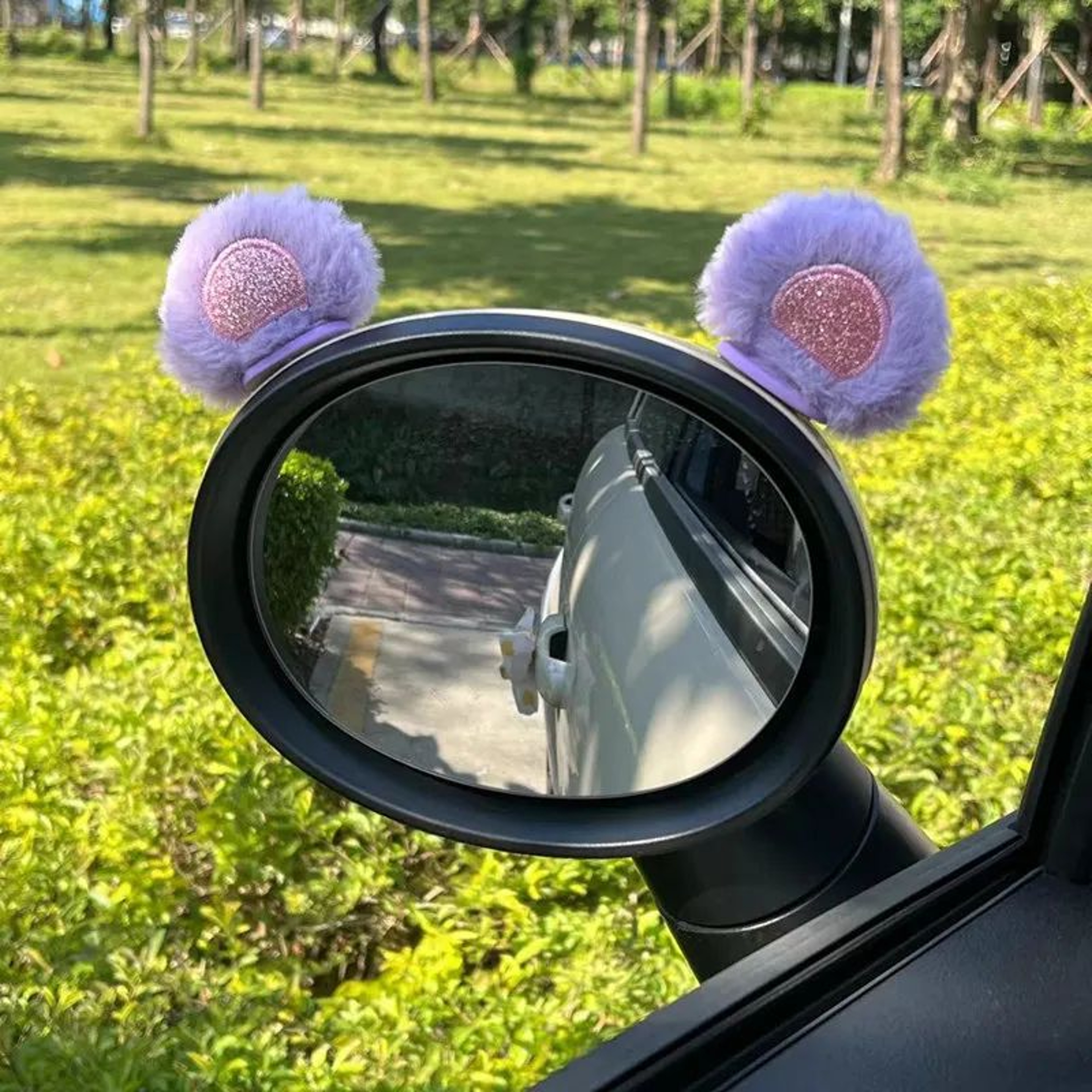 1 Pair 24 In Plush Rabbit Ears Car Mirror Ornament  Cute Interior Rearview Mirror Decoration Access 10