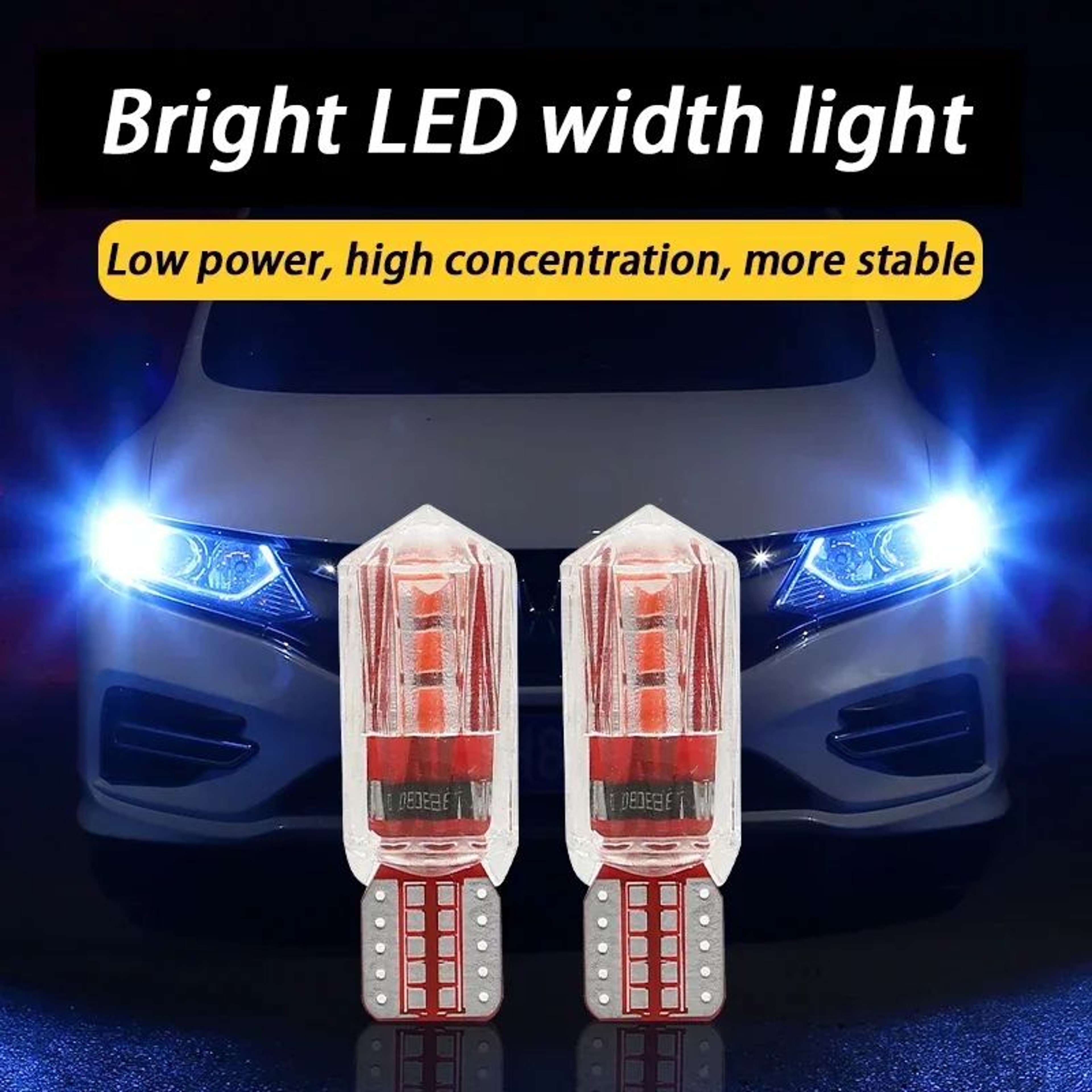 T10 Ice Blue LED Car Bulb  Super Bright 12V PlugandPlay Interior License Plate Reading  Clearance L 0