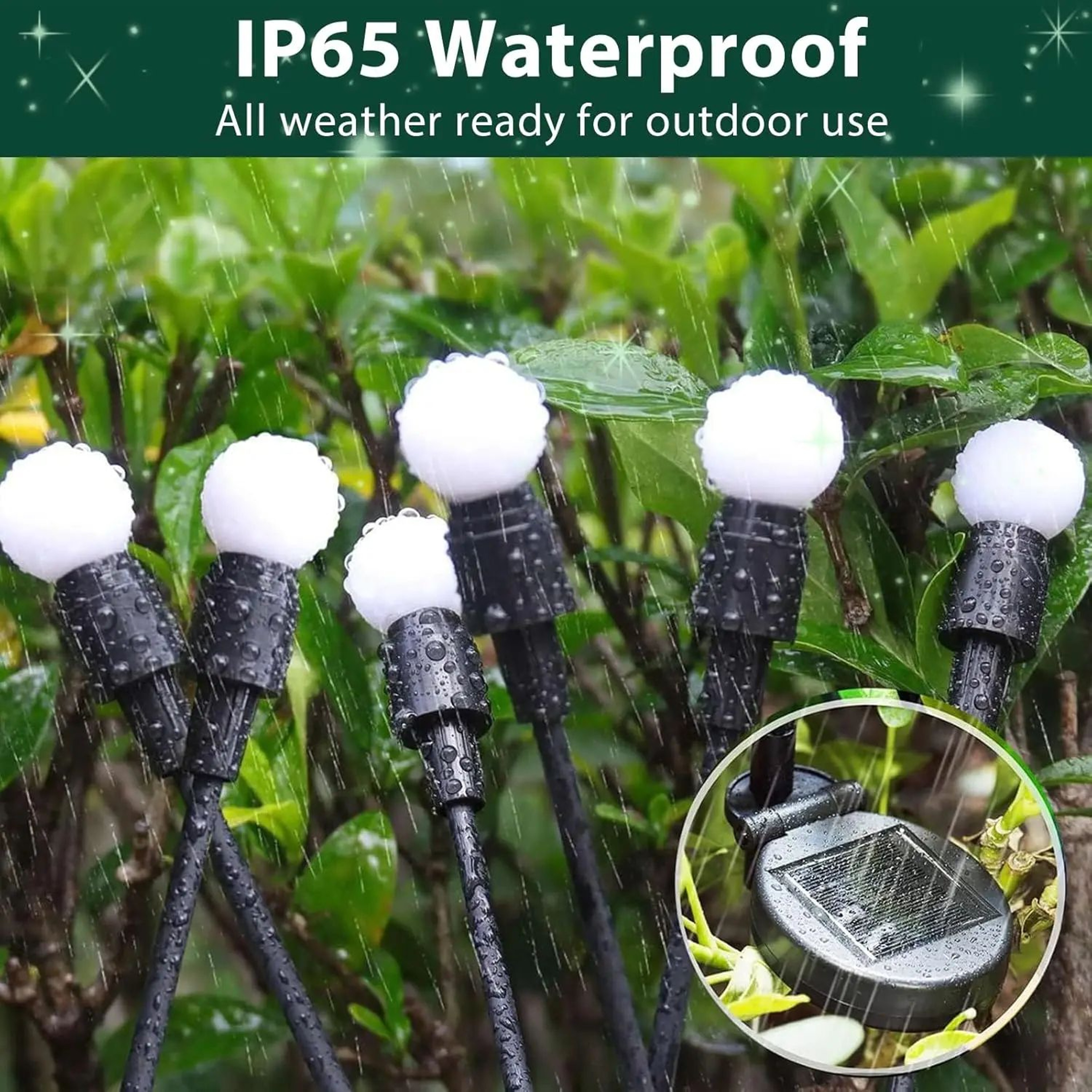 10 LED Solar Firefly Garden Lights  Waterproof Wind Swaying Landscape Lawn Stake Lights With Warm O 4
