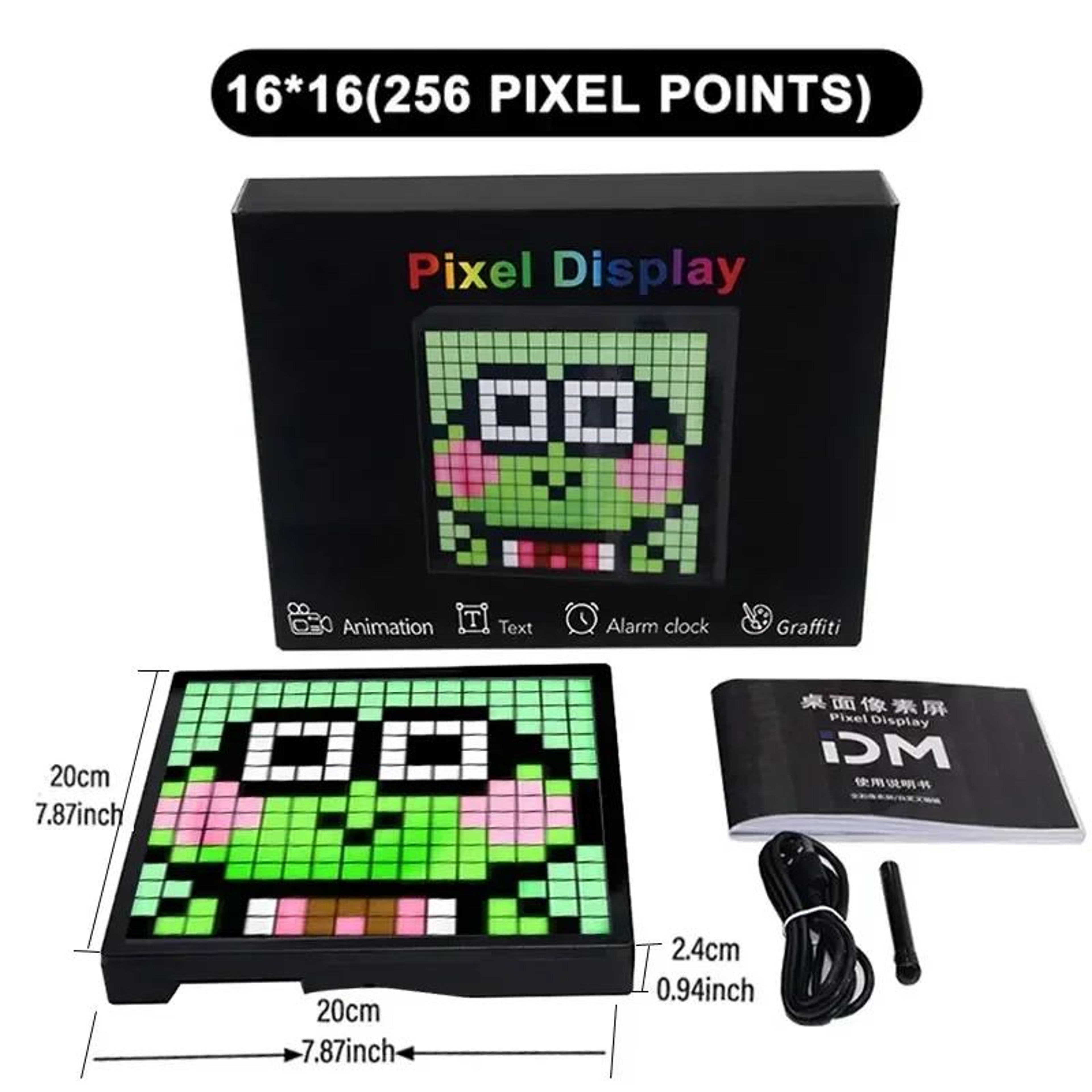 Smart LED Matrix Pixel Display  RGB Bluetooth AppControlled DIY Pixel Art Animation Frame For Gamin 6