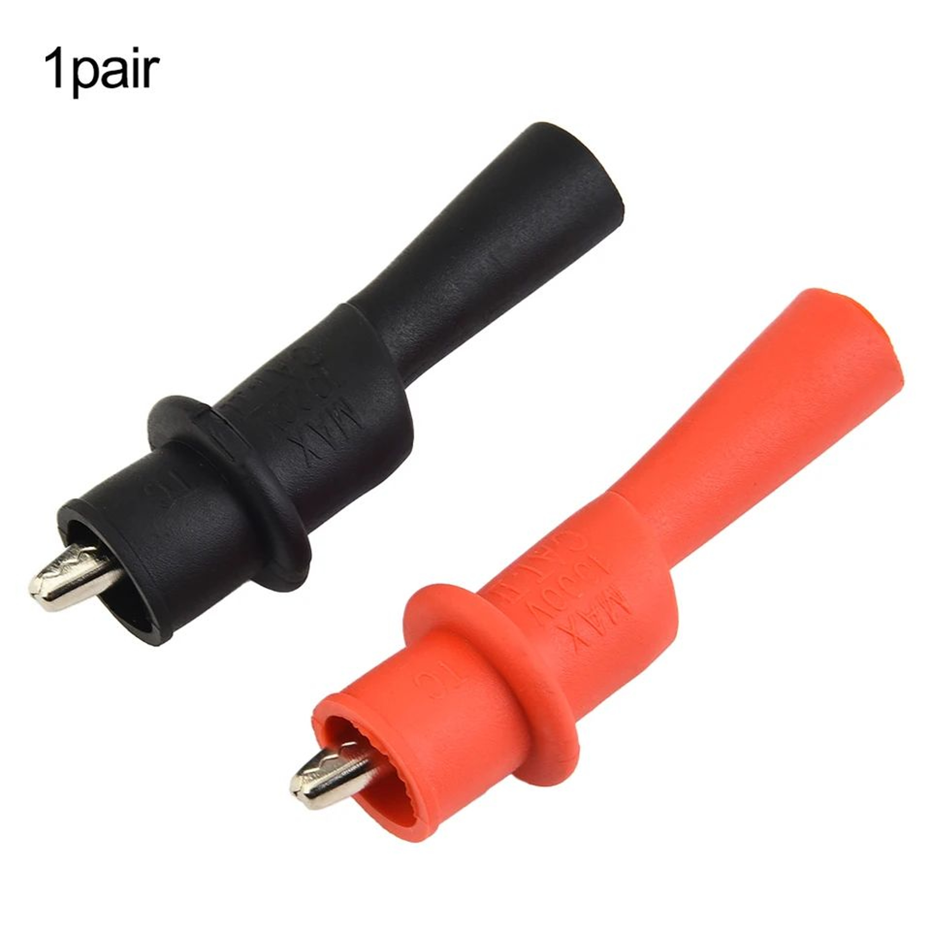 2 Pcs Red  Black Multimeter Test Clip Clamps  10A 1000V Wire Tip Alligator Clips For Digital Multim 2