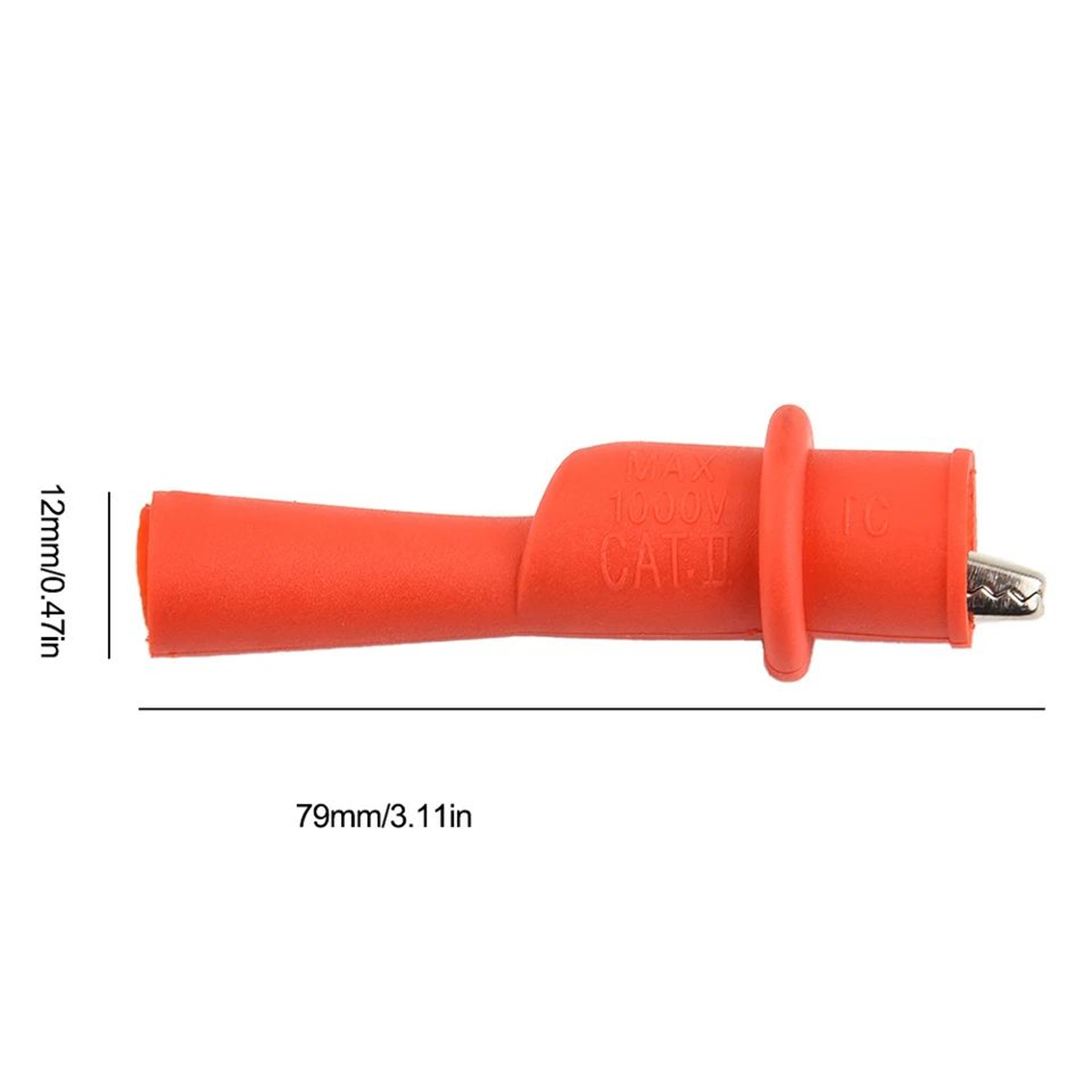 2pcs Red  Black Multimeter Test Clip Clamp Set  10A 1000V Wire Tips Alligator Clips For Digital Mul 5