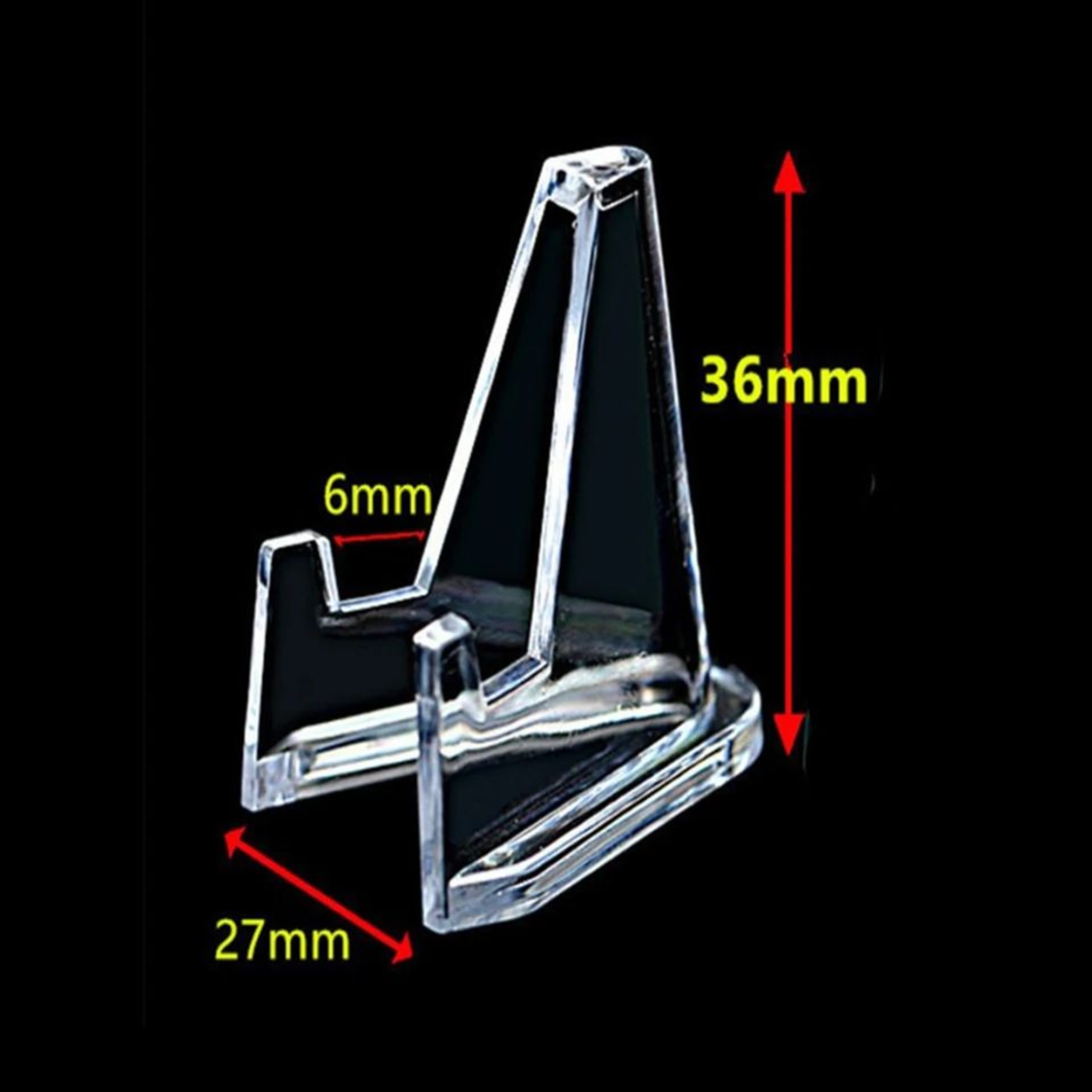 10 Pcs Transparent Acrylic Coin Display Stand Holders  Clear Mini Easels For Coins Medals Photos  C 5