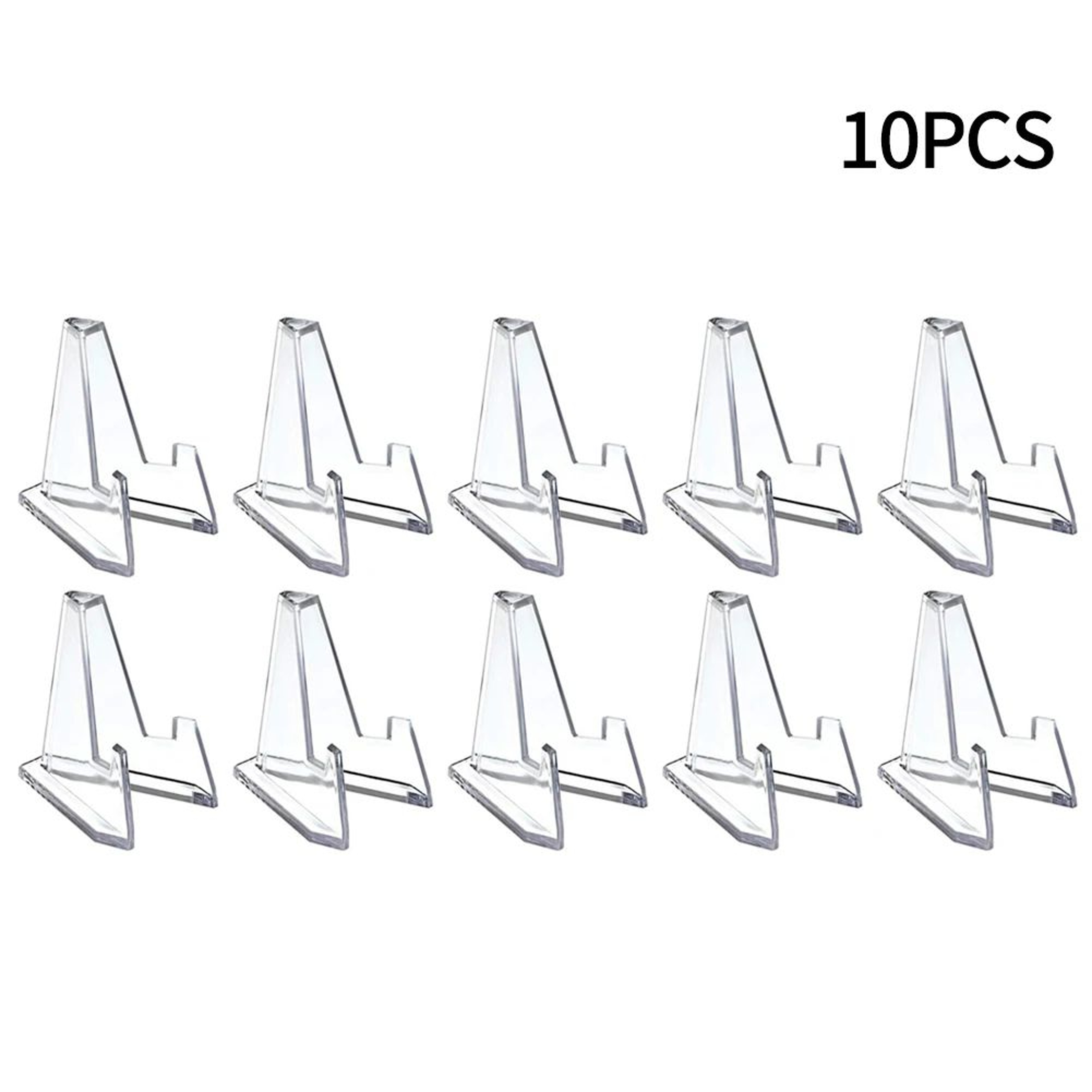 10 Pcs Transparent Acrylic Coin Display Stand Holders  Clear Mini Easels For Coins Medals Photos  C 7