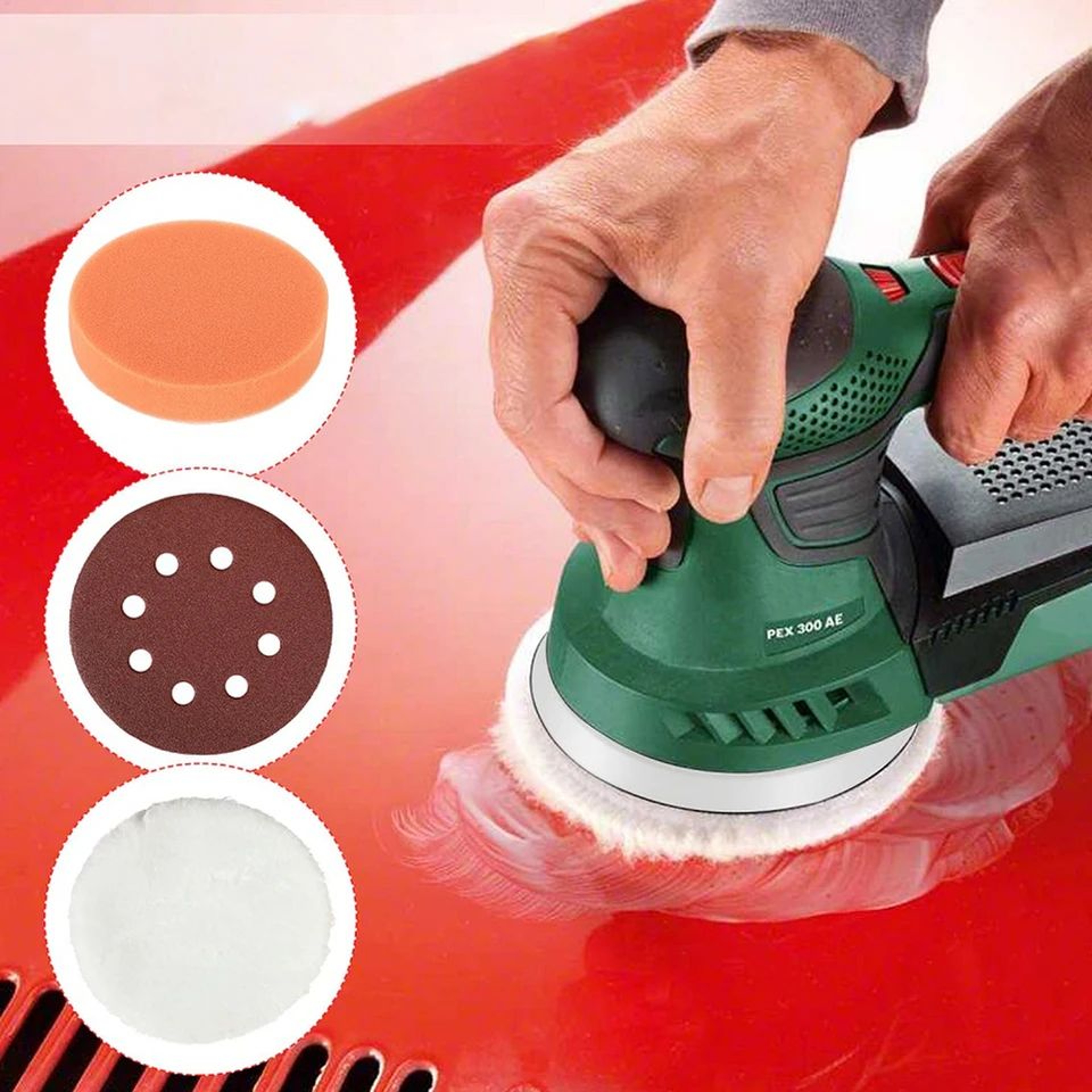 5 In Hook  Loop Backing Pad  Replacement Sanding Disc Pad For Bosch PEX 300 AE 400 AE  4000 AE Sand 4