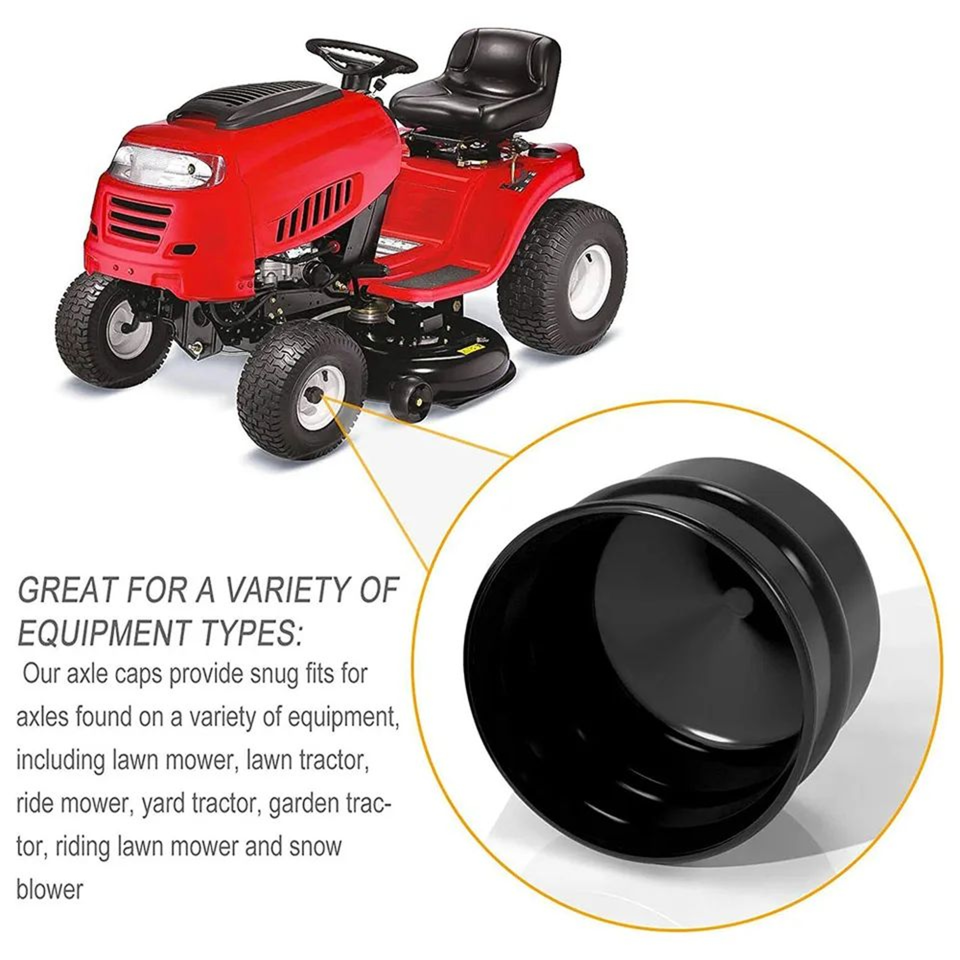 4pcs Lawn Tractor Axle Cap 532104757  Front Wheel Hub Cover Replacement For Craftsman Husqvarna  Ri 2