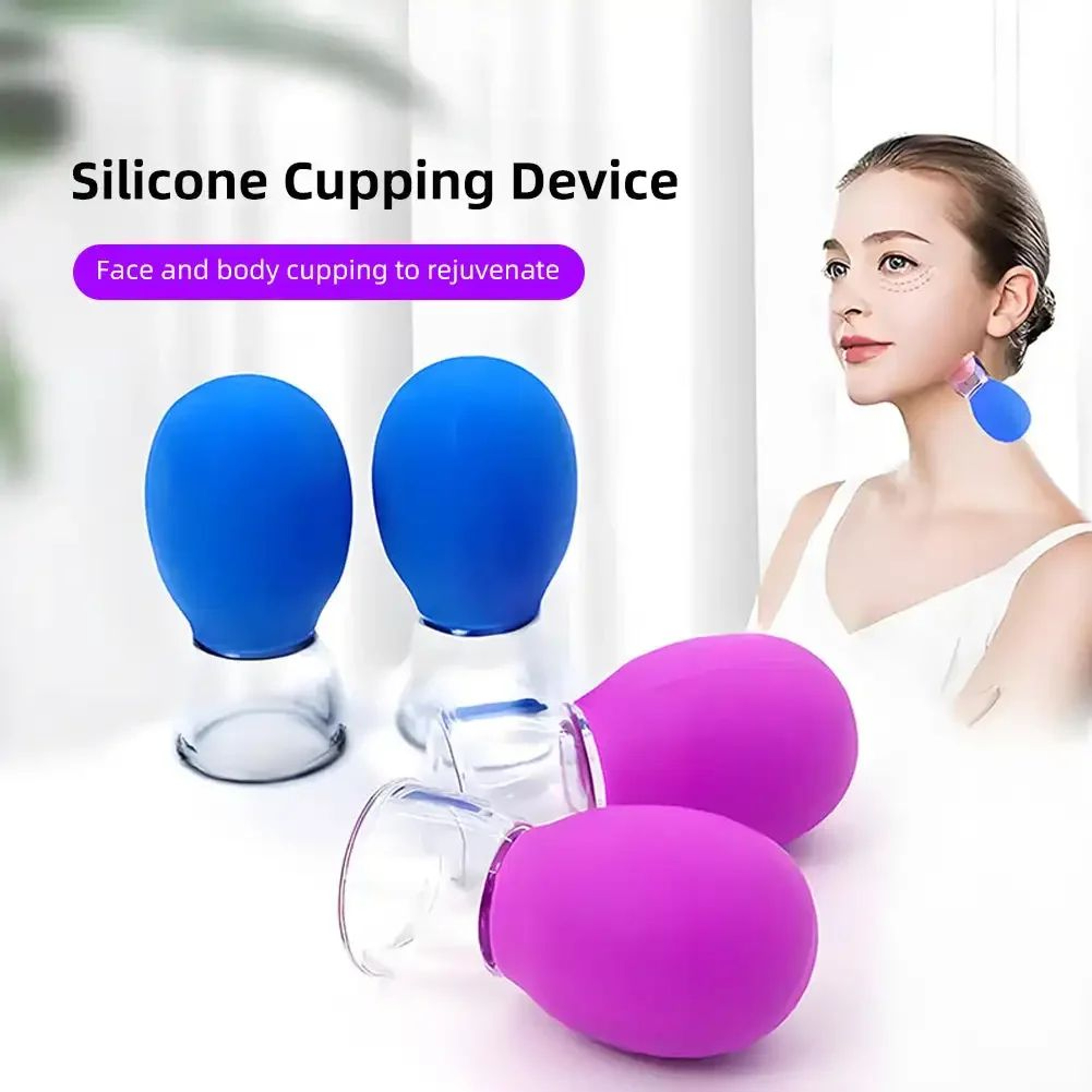 Facial Cupping Machine  Vacuum Negative Pressure Face  Body Massage Cup For Facial Lifting Sculptin 0