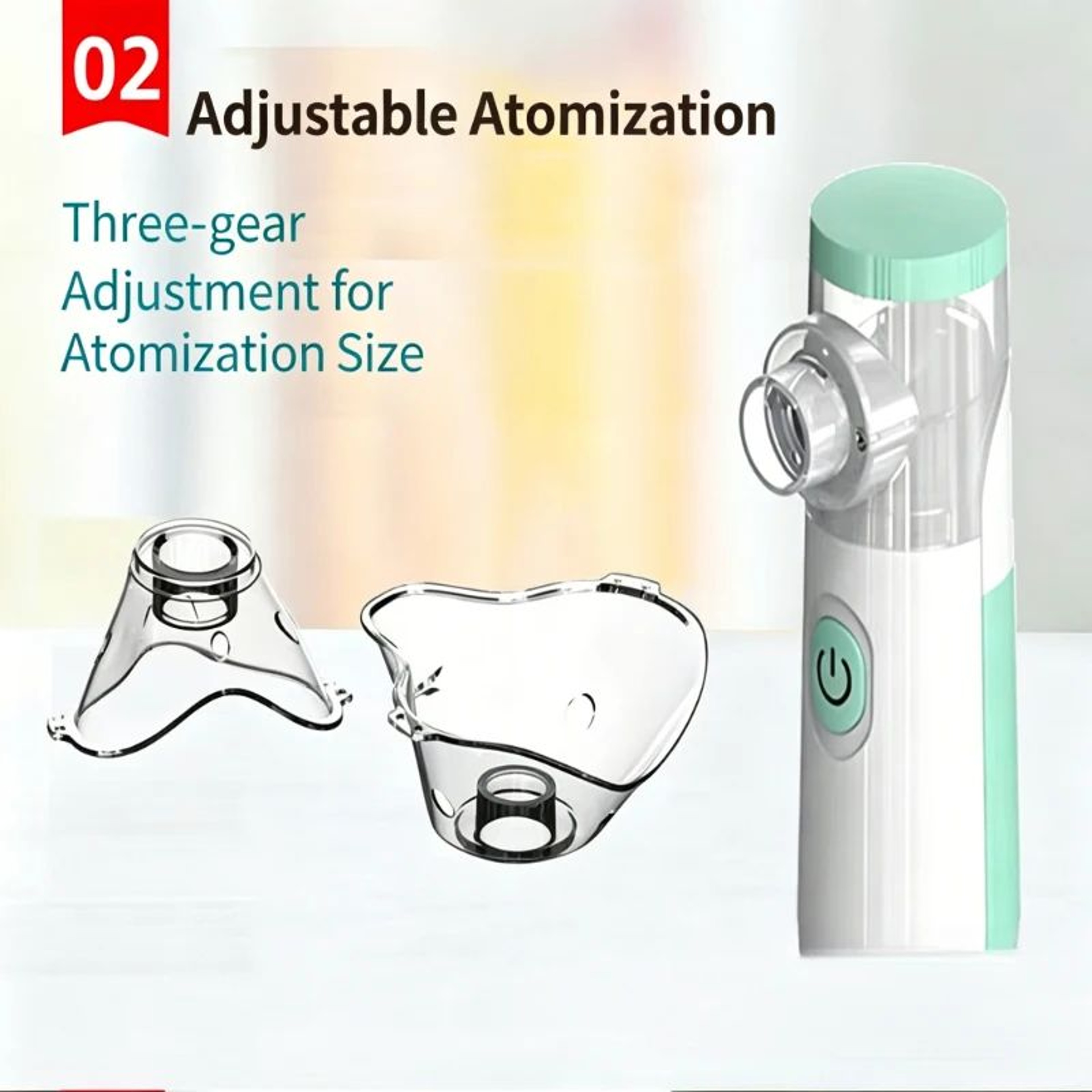 W303 Portable Mesh Nebulizer  Handheld Ultrasonic Inhaler With Adult  Child Masks For Home  Travel 0