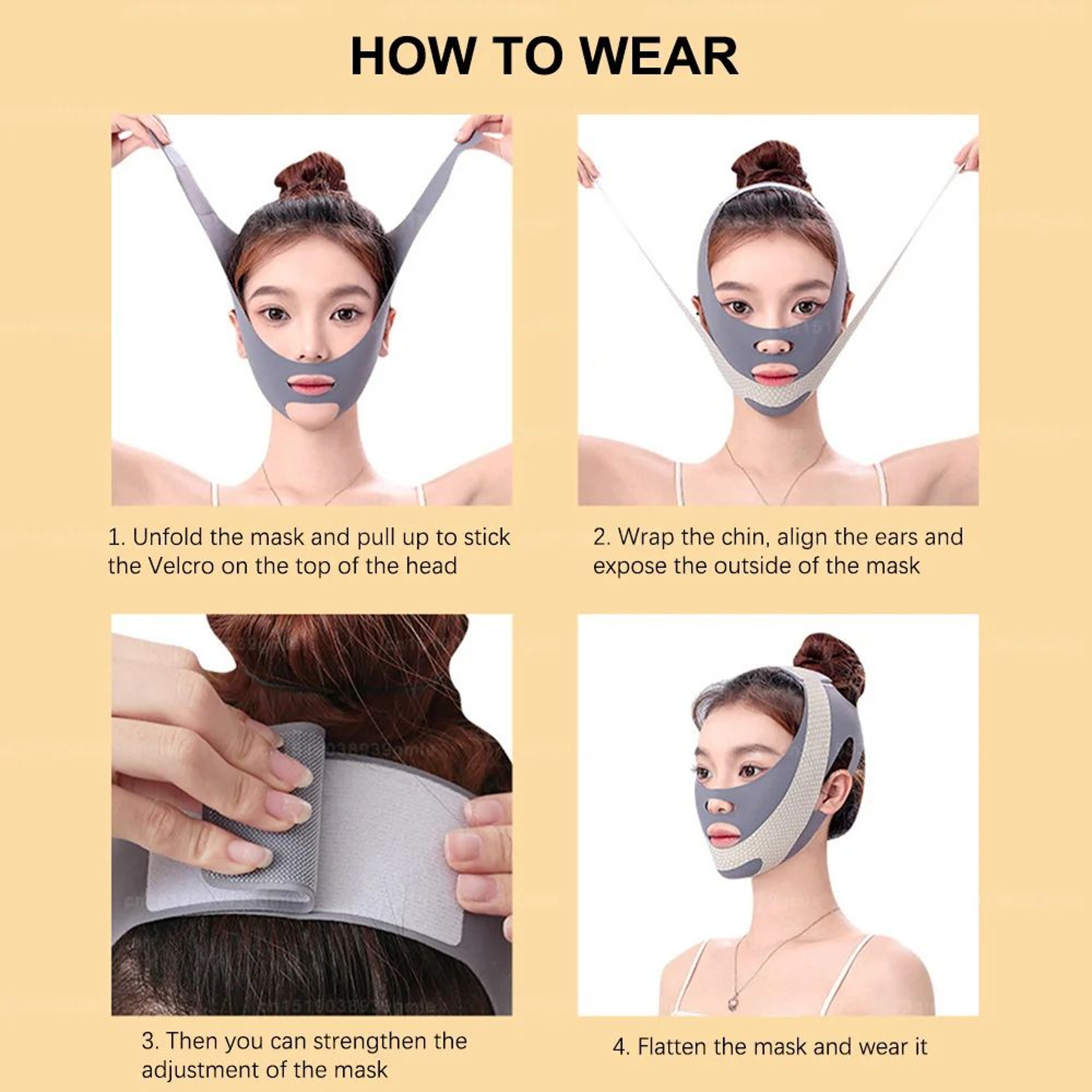 Face Slimming Bandage  V Line Face Shaper Belt For Double Chin Support Face Lift  AntiWrinkle Skin  6