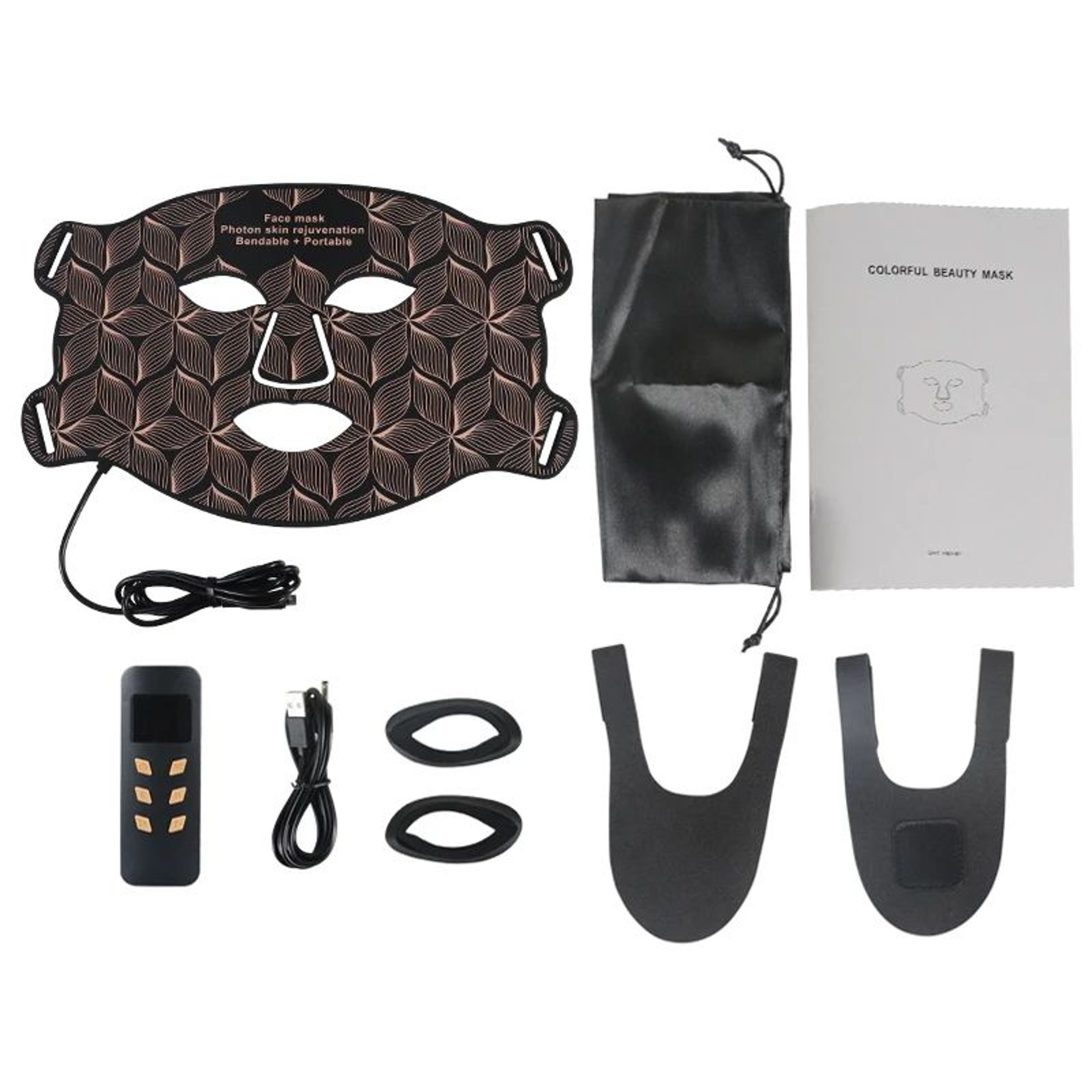 Silicone LED Face  Neck Mask  8 Color Red Light Therapy Mask For AntiAging Acne Care  Skin Rejuvena 6