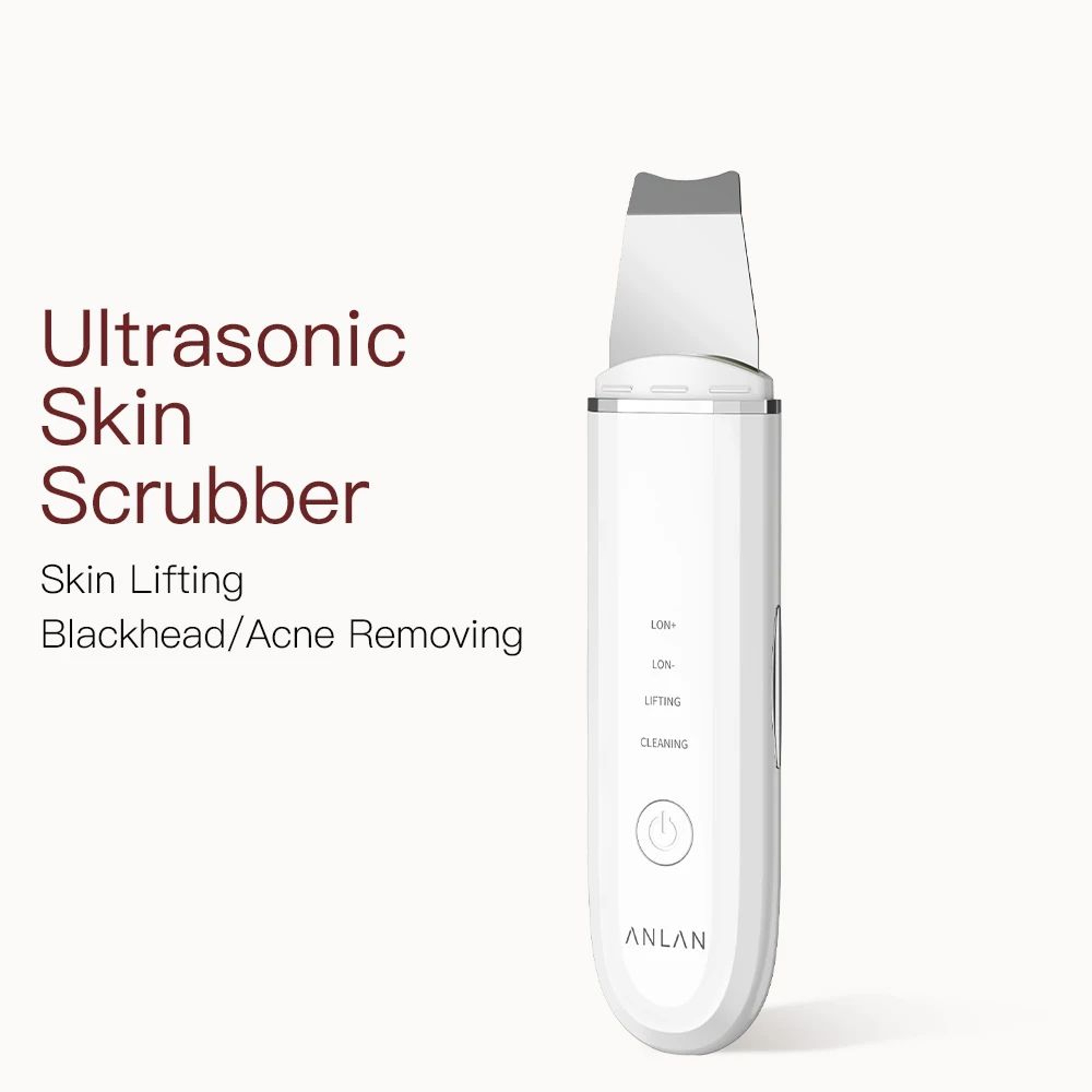 ANLAN Ultrasonic Skin Scrubber  Deep Cleansing Facial Spatula With EMS Face Lifting  Ion Skin Care  0