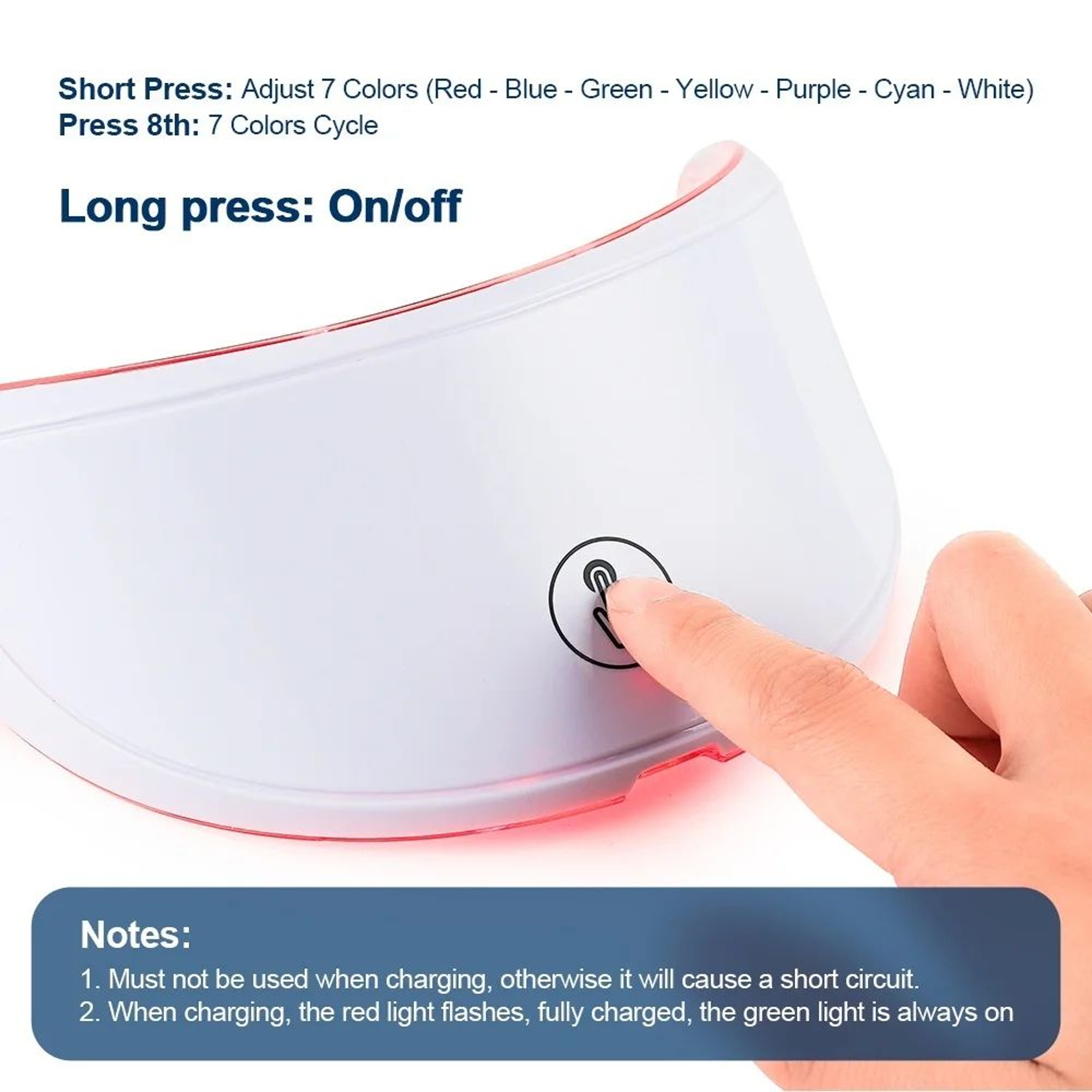 7 Color LED Neck Beauty Mask  Photon Light Therapy Neck Care Mask For Skin Tightening Brightening   4