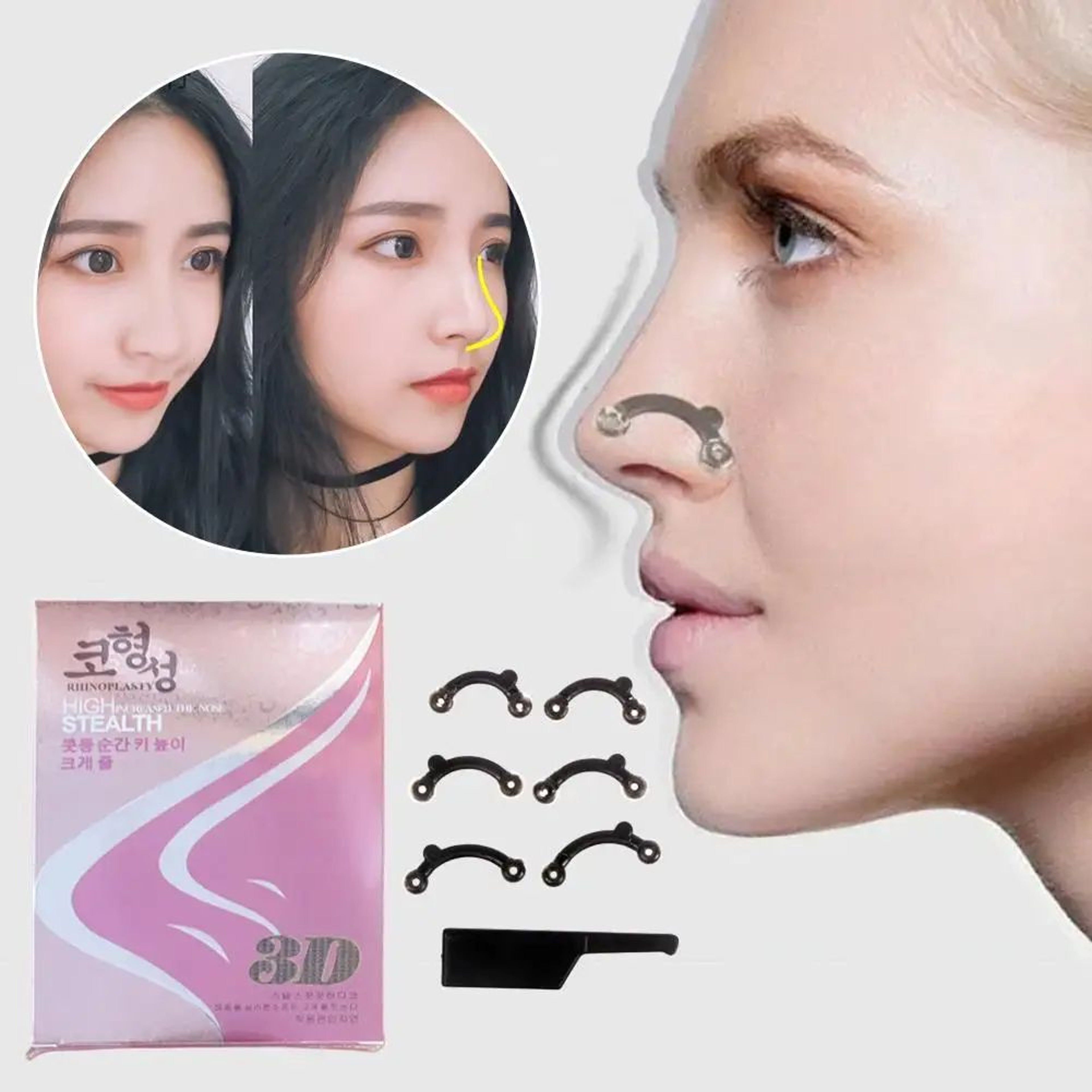 3D Nose Shaping Clip Set  Nose Lift Bridge Shaper With 3 Sizes For Nose Contouring Straightening  B 0