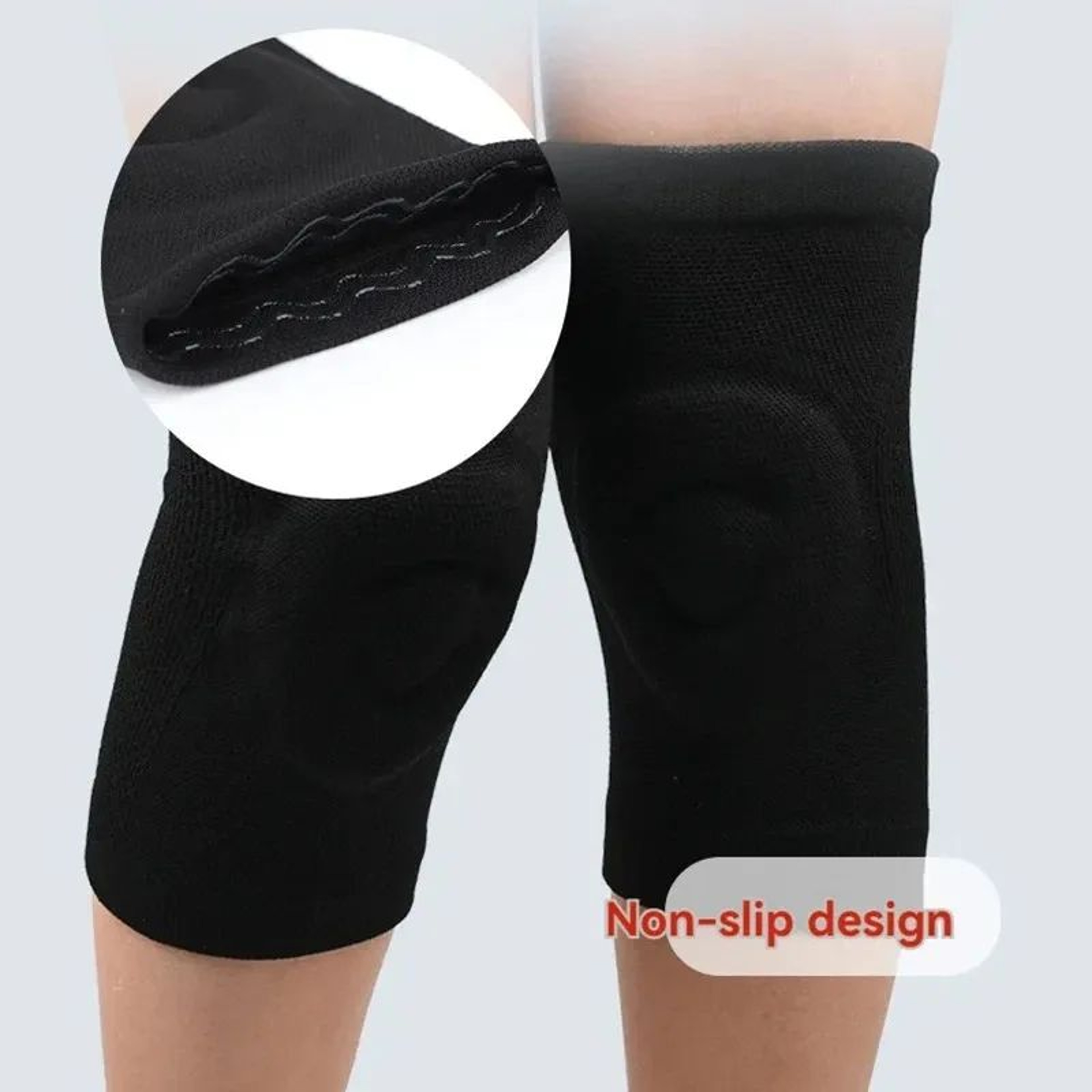 1 Pc Silicone Thin Knee Pad  Compression Knee Support Sleeve For Sports Fitness Running Basketball  2