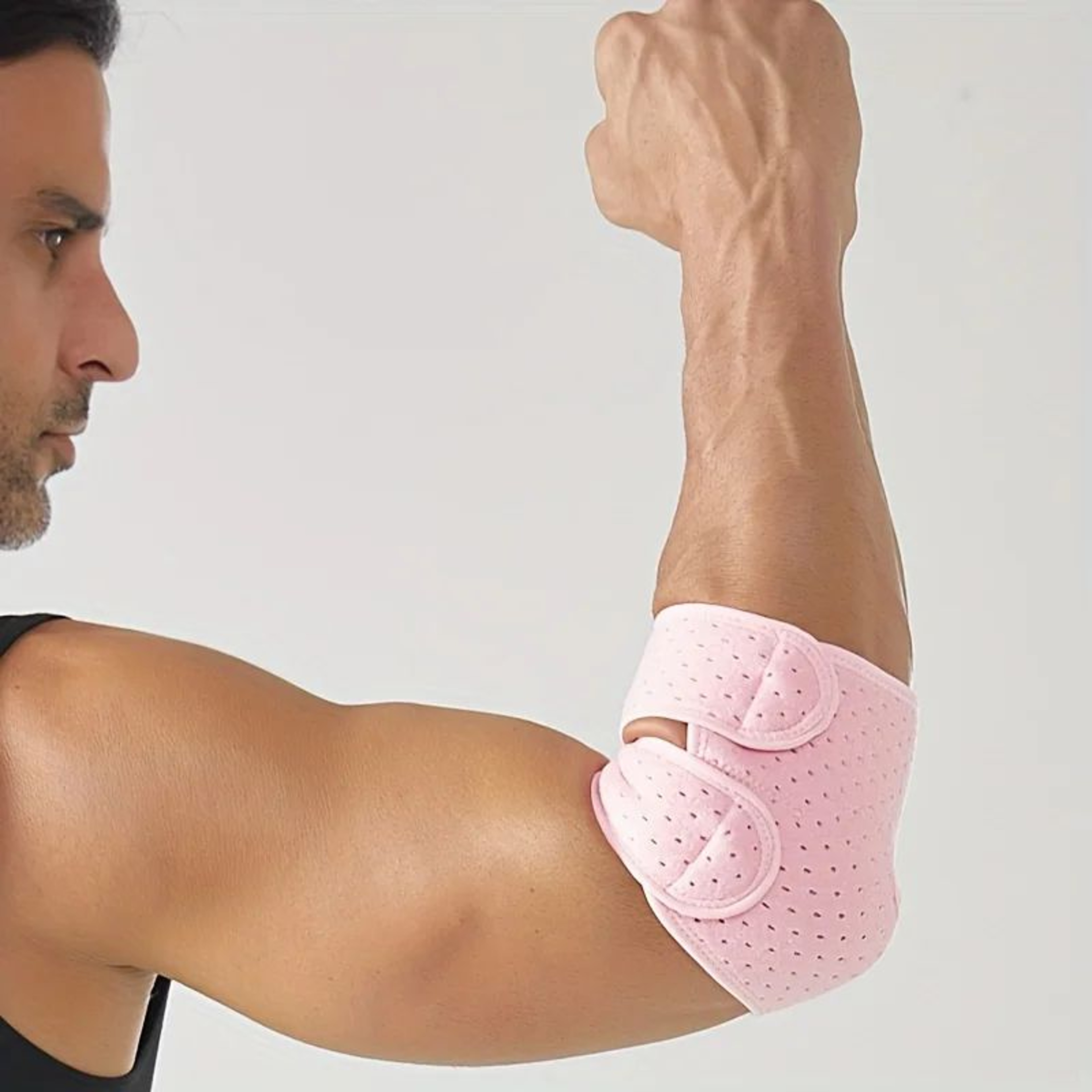 1 PC Adjustable Compression Elbow Brace  Breathable Tennis Elbow Sleeve With Double Straps For Arm  4