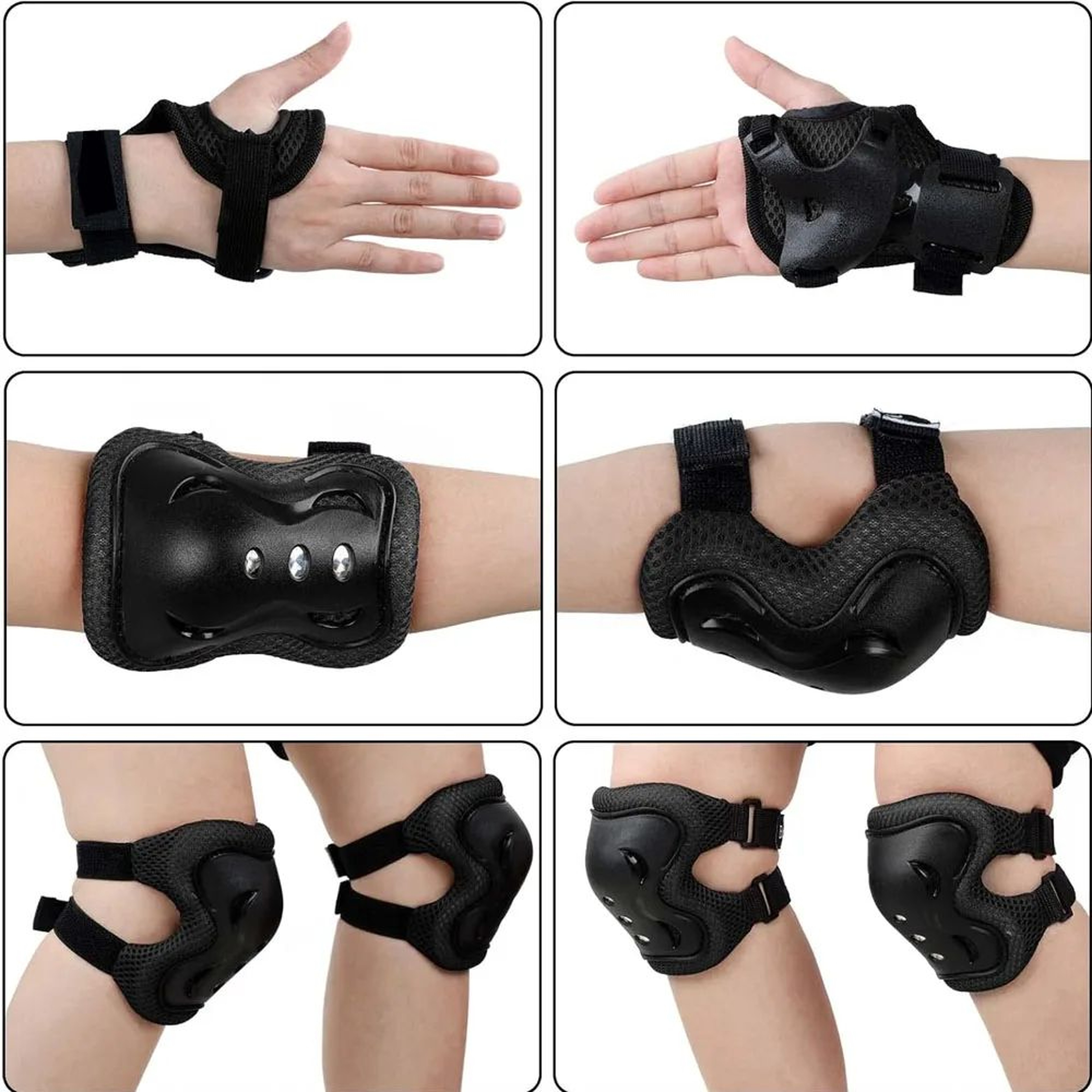 6 Pcs Kids Knee Pad  Elbow Pad Set  Protective Gear Guards For Skating Cycling Scooter  Skateboard  2