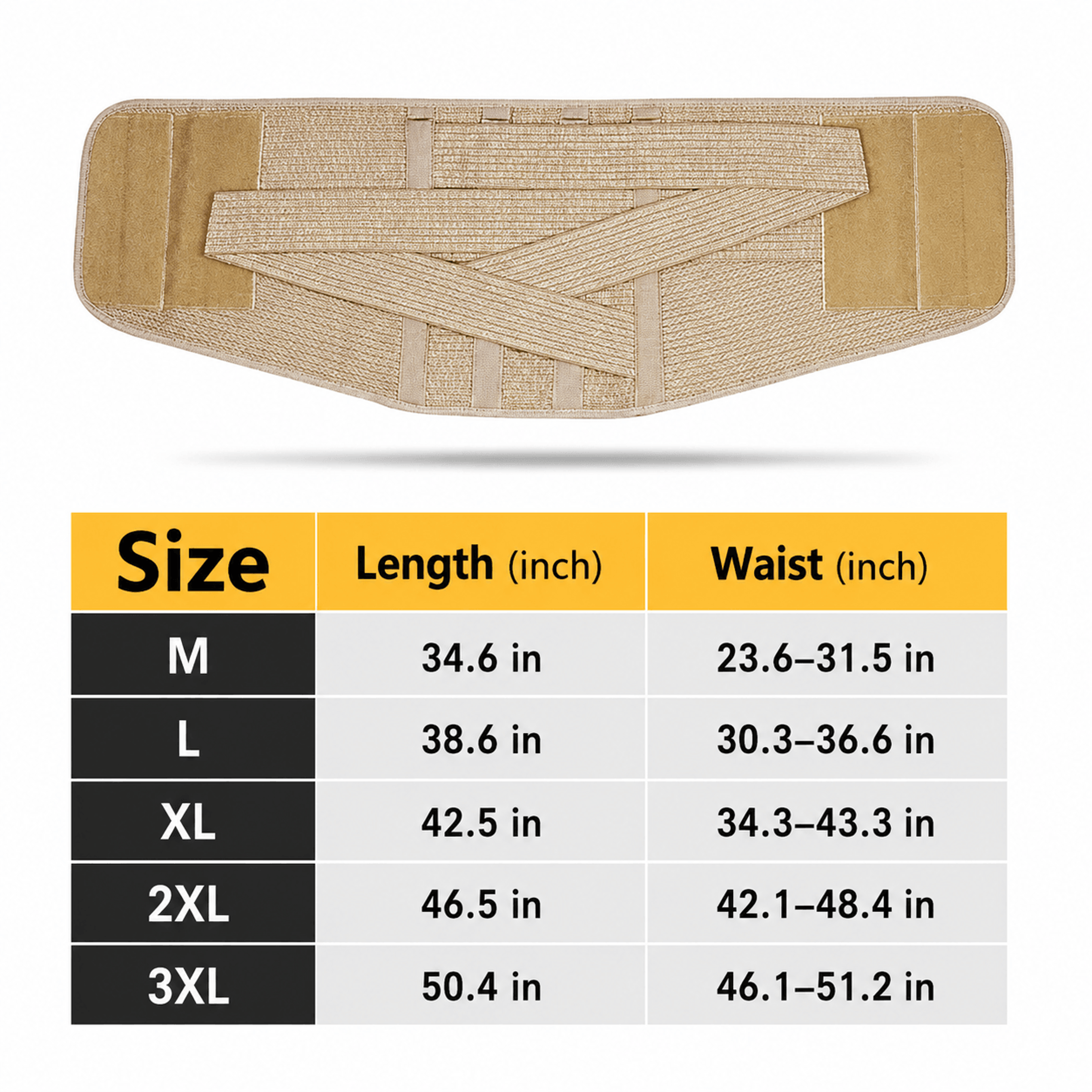 Adjustable Lumbar Back Support Belt – Waist Support Brace for Back Pain Relief, Posture Support & Waist Shaping – view 8