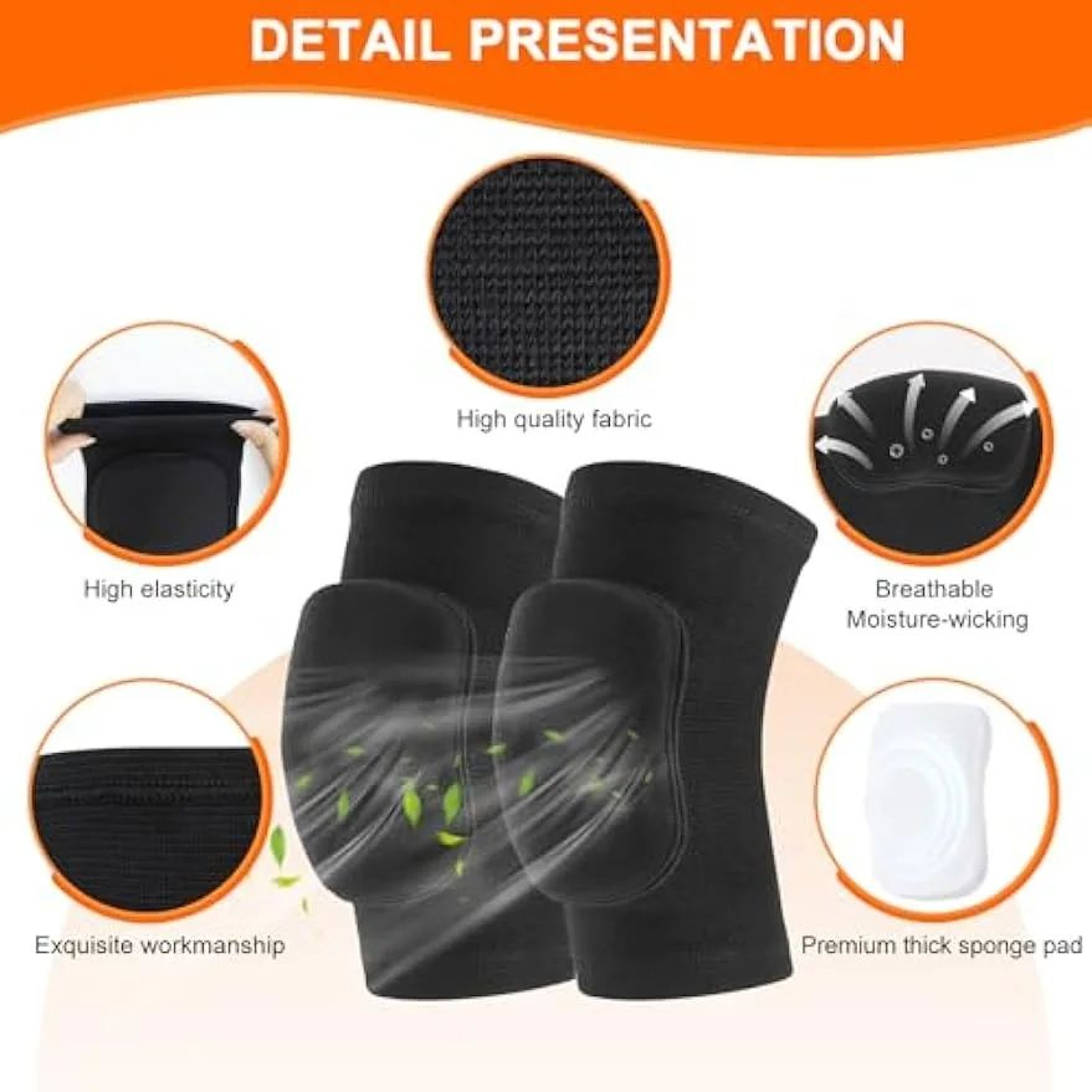 1 Pair Volleyball Knee Pads  Soft Protective Knee Support For Women Youth  Kids Sports Dance  Train 1