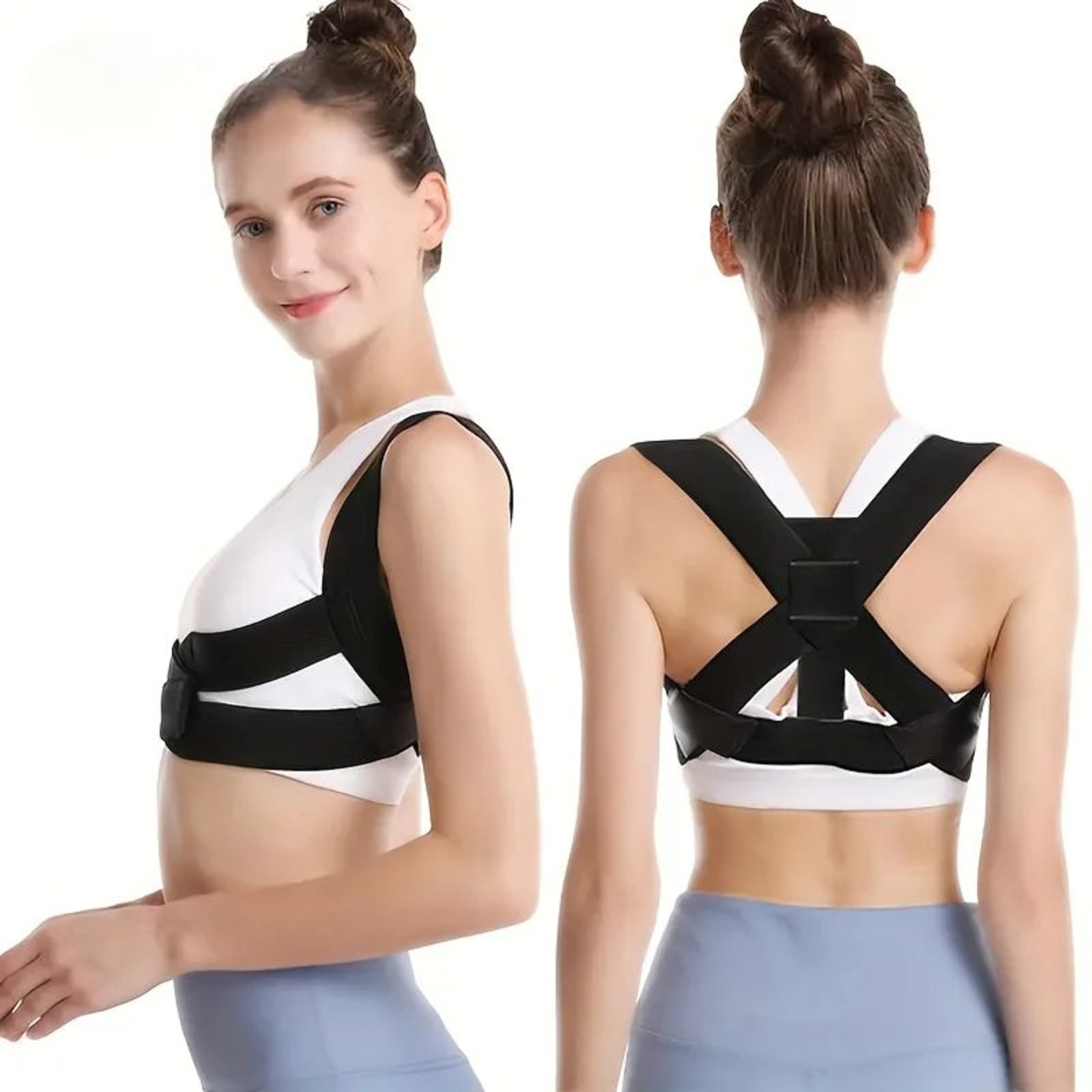 Adjustable Hunchback Posture Corrector  Back Straightener Belt For Open Shoulder Lumbar Support  Da 3