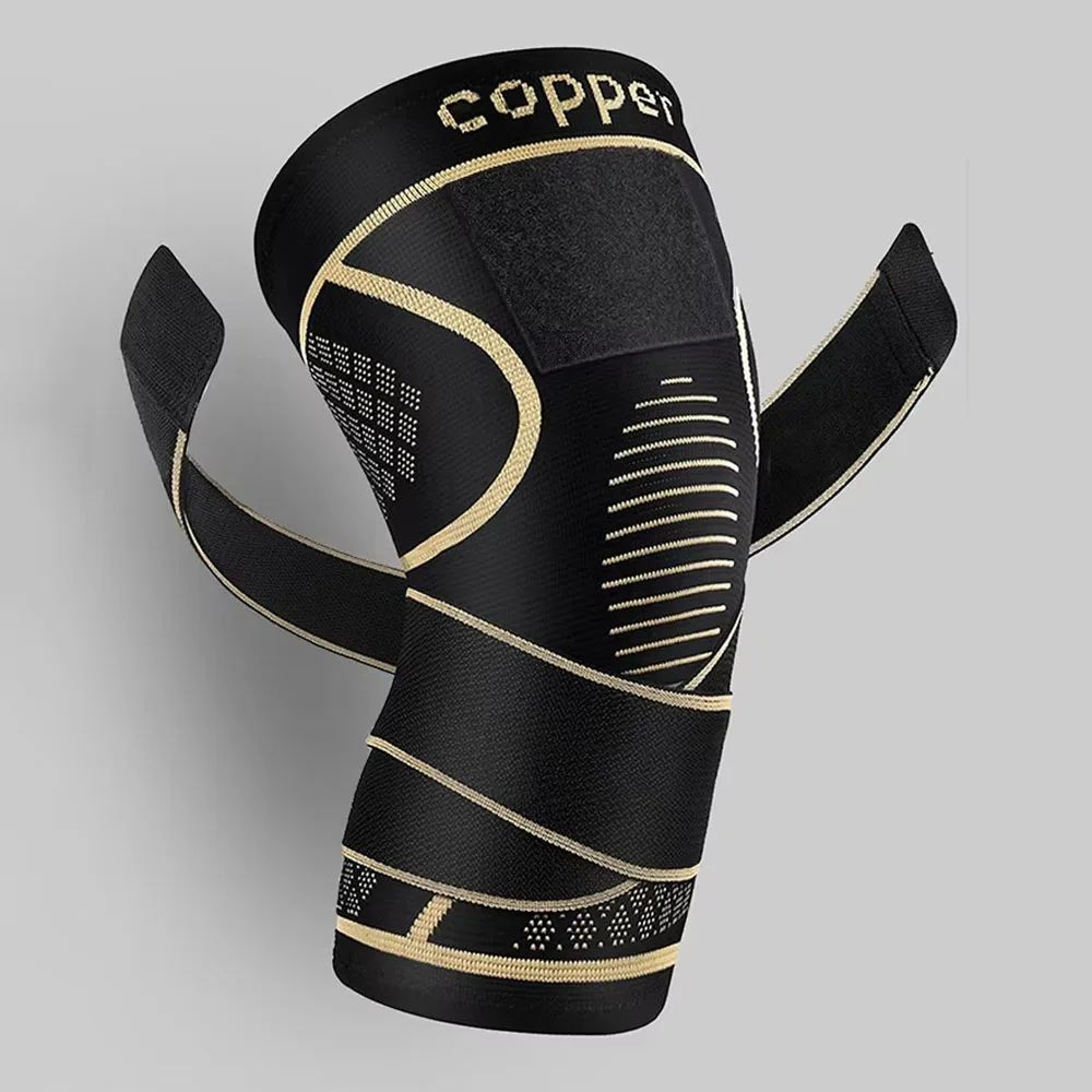 Copper Knee Compression Brace With Strap  Adjustable Knee Support Sleeve For Arthritis ACL Meniscus 6
