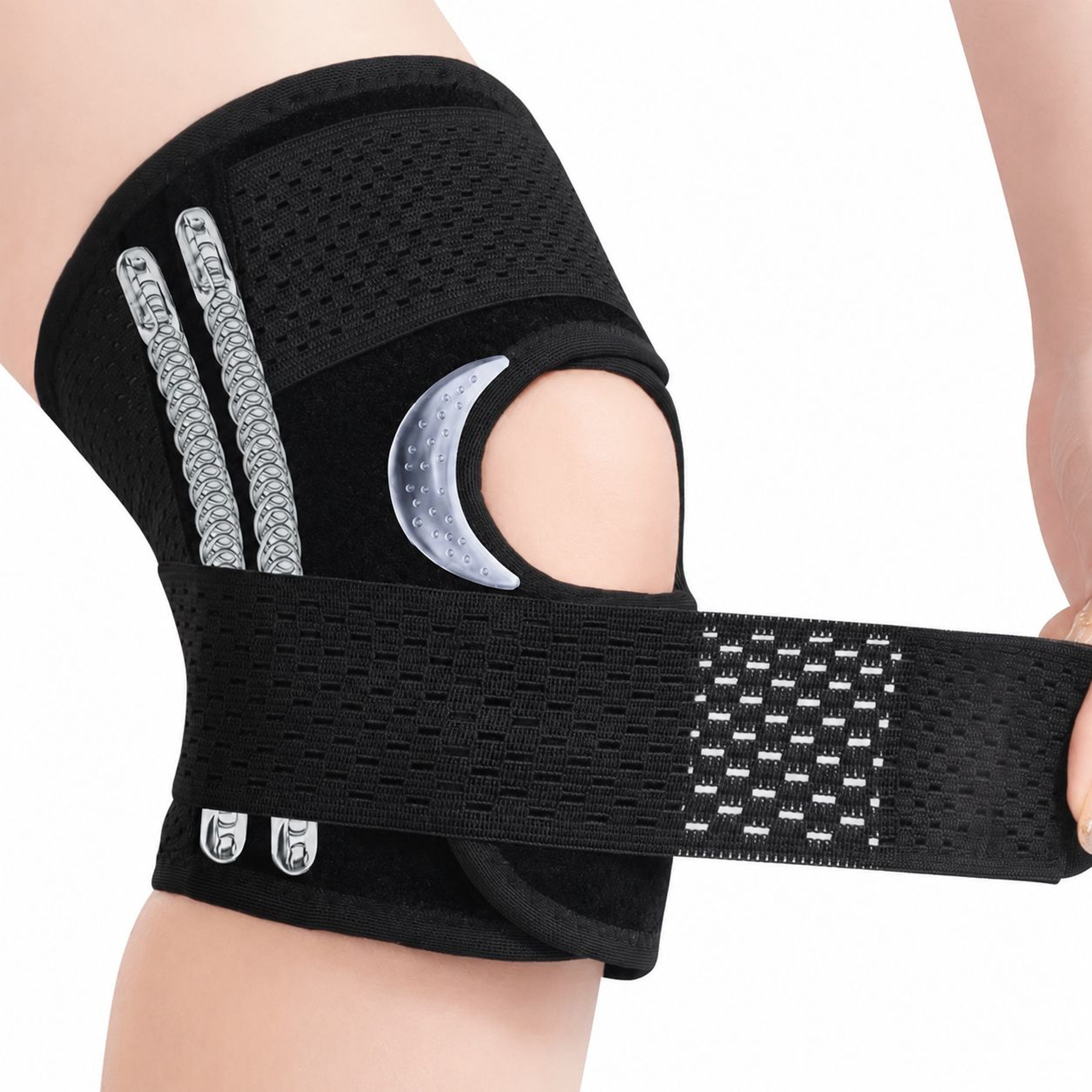 Adjustable Knee Brace With Side Stabilizers  Breathable Knee Support For Meniscus ACL Arthritis  Jo 0