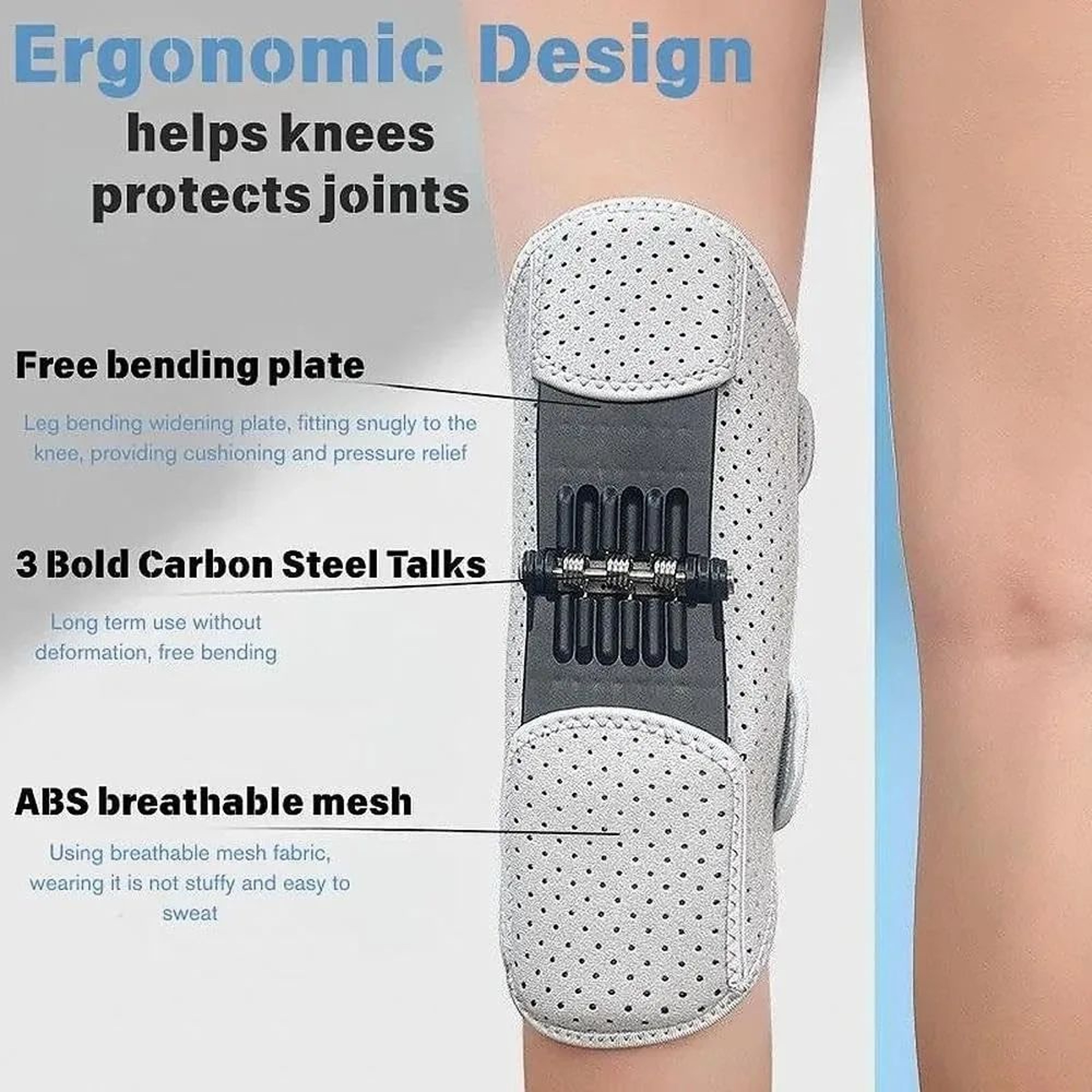 2pcs Adjustable Hinged Knee Brace With Patella Support  Knee Stabilizer For Meniscus Ligament  Tend 2