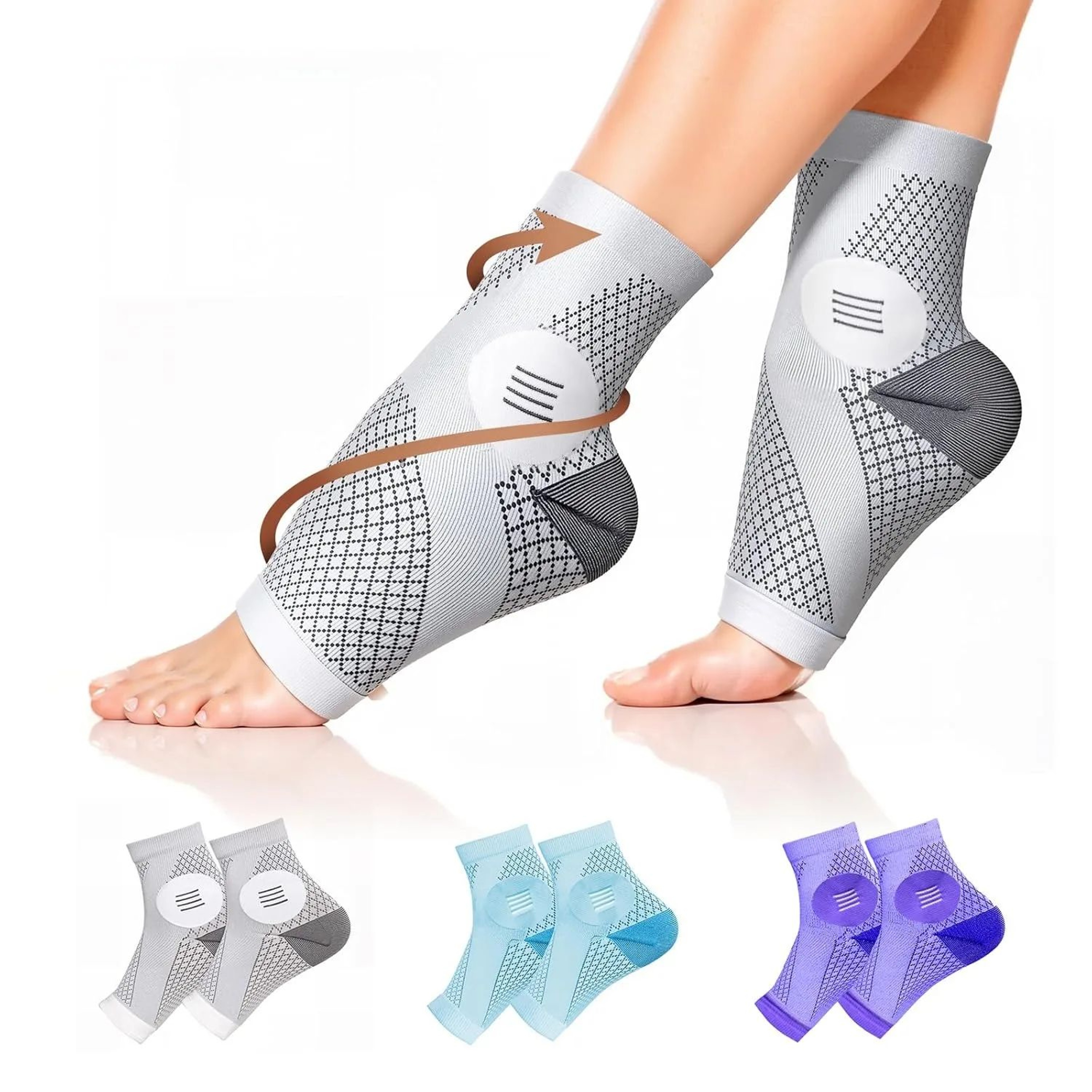 1 Pair Neuropathy Socks  Breathable Compression Plantar Fasciitis Socks For Achilles Tendon  Foot S 0