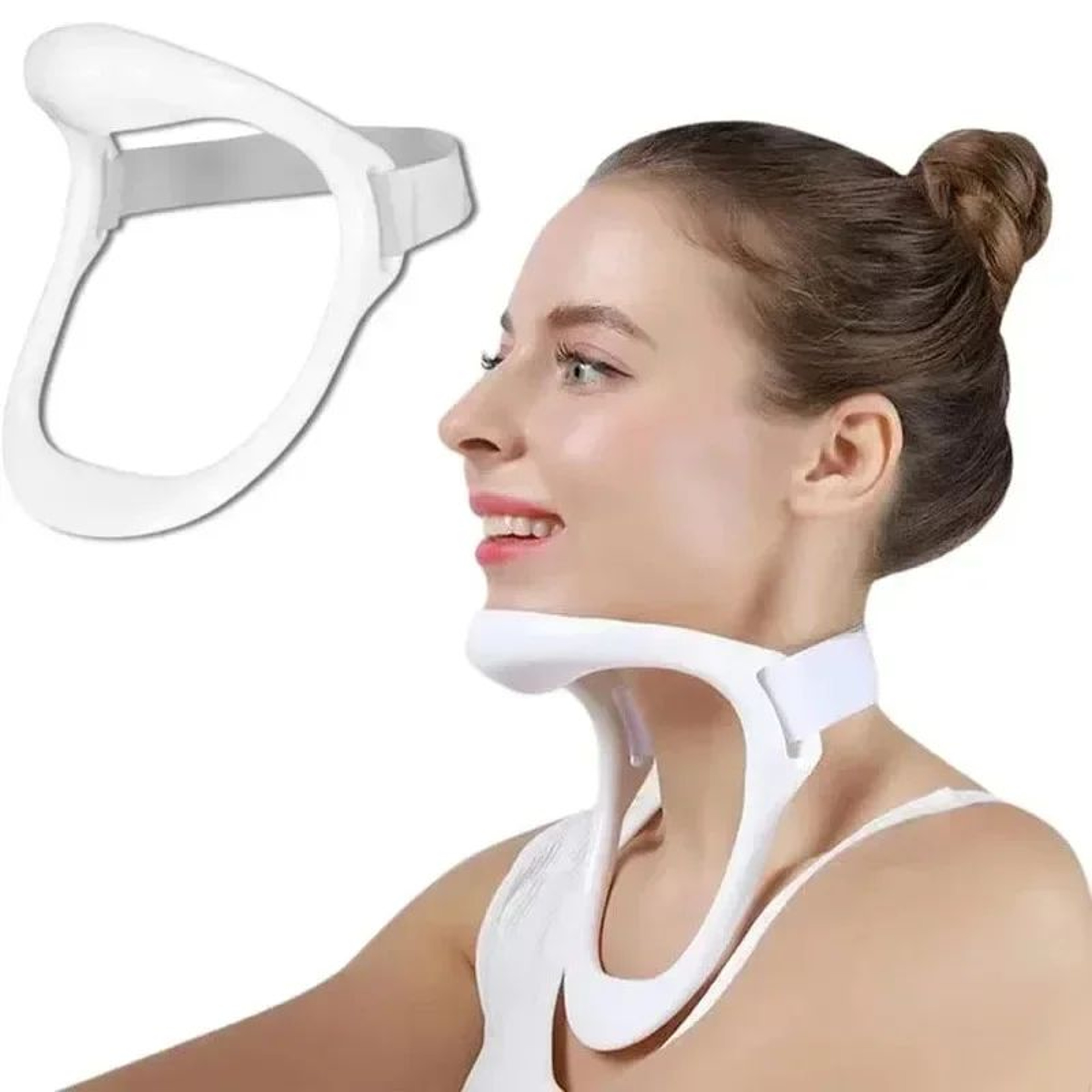 Cervical Neck Brace Posture Corrector Collar  Adjustable Cervical Traction Support For Neck Pain  H 0