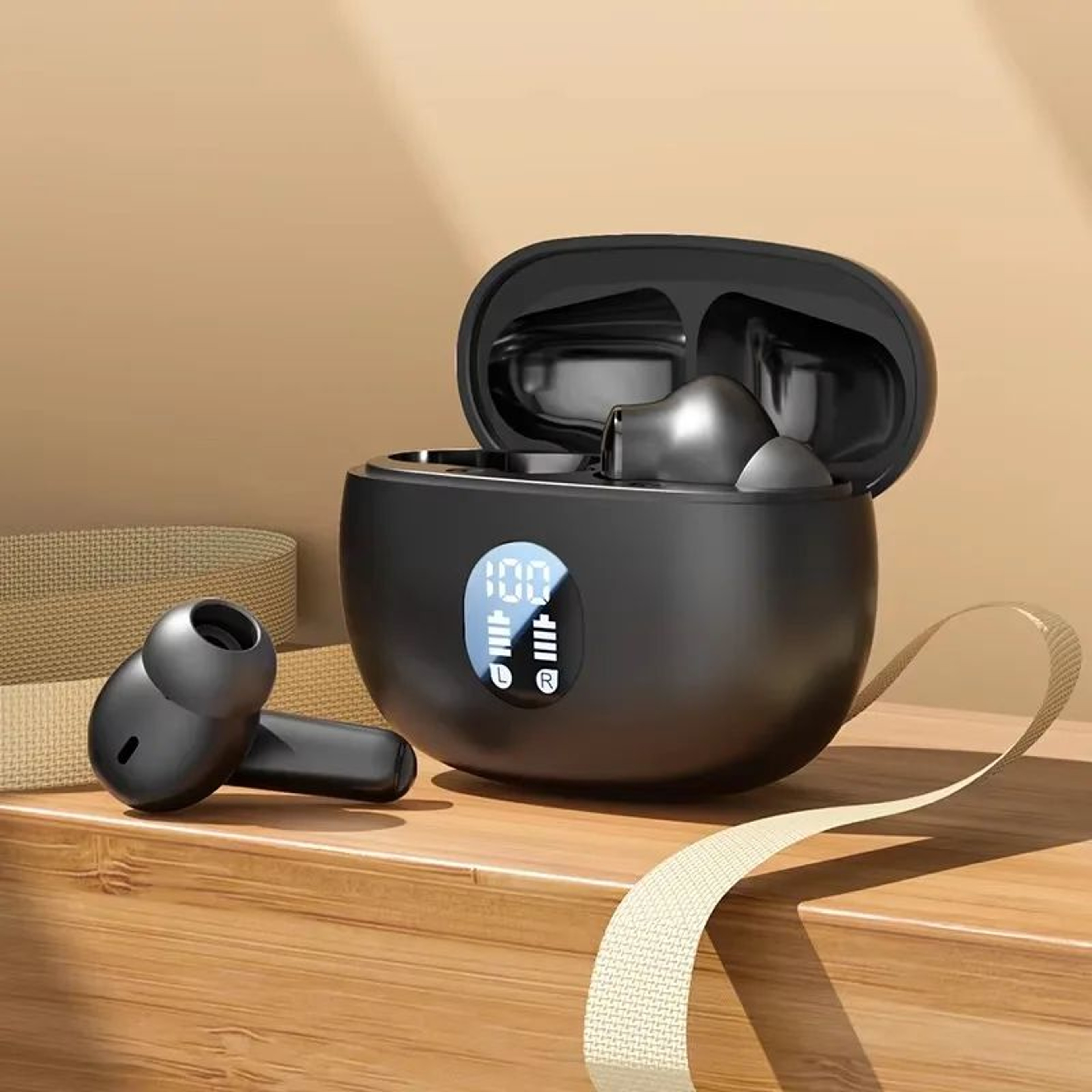 UYUXIO BT 54 Wireless Earbuds With Active Noise Cancelling 60H Battery LED Display IP7 Waterproof H 5