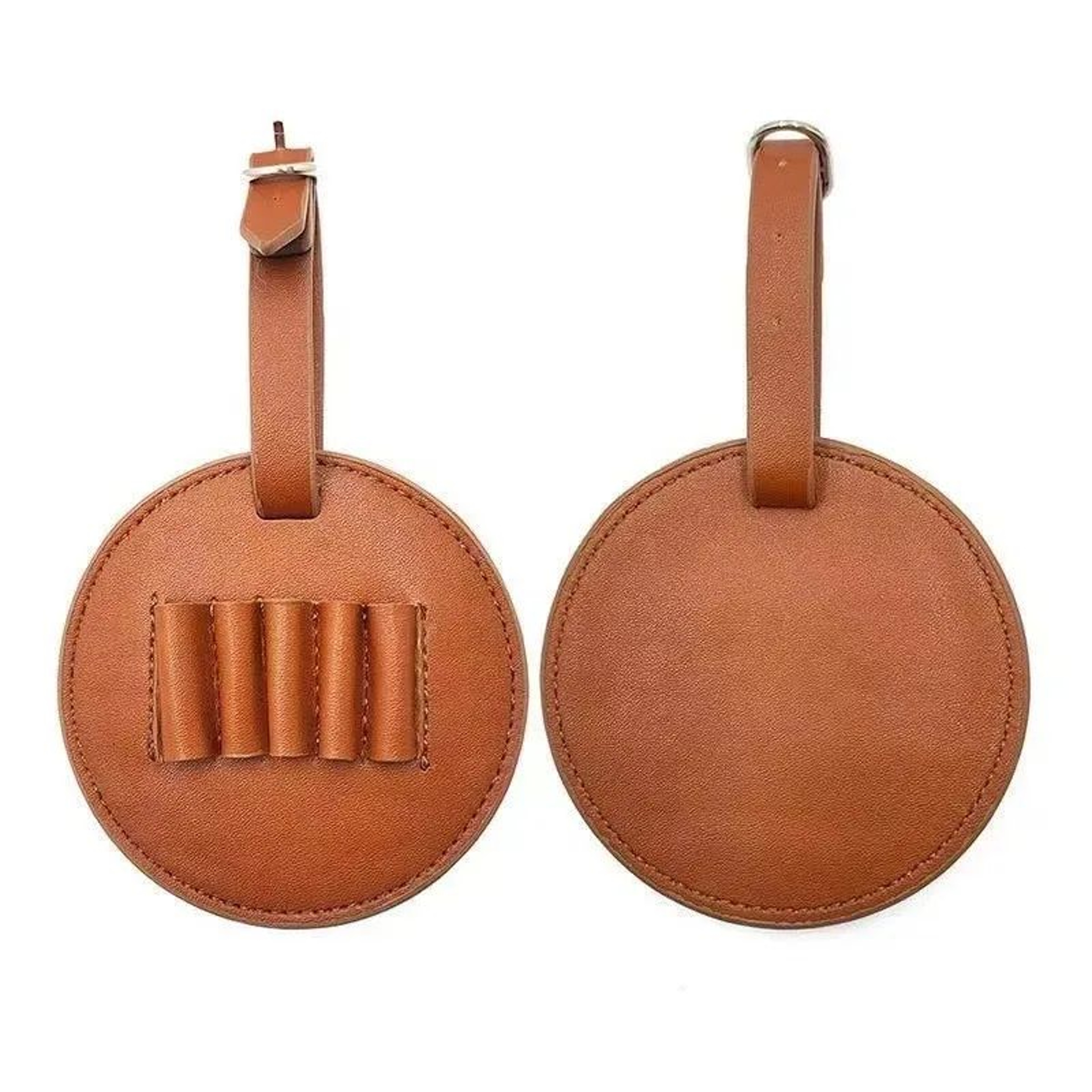 Round Golf Ball Storage Bag With Leather Loop Buckle  Portable Golf Ball Holder Pouch For Golf Trai 4