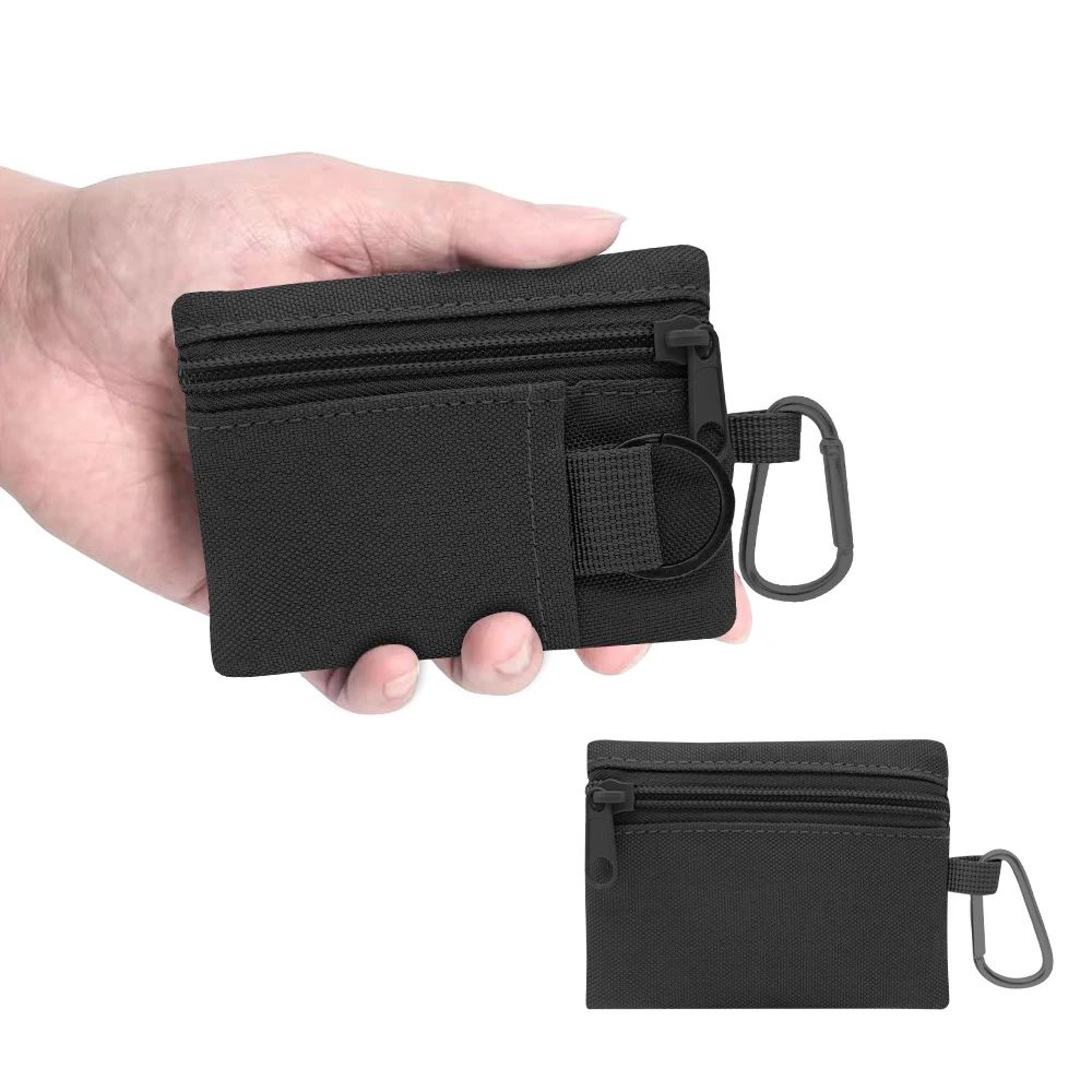 1pc Mini Tactical Wallet EDC Molle Pouch  Portable Key Card Holder Coin Purse Zipper Utility Bag 6