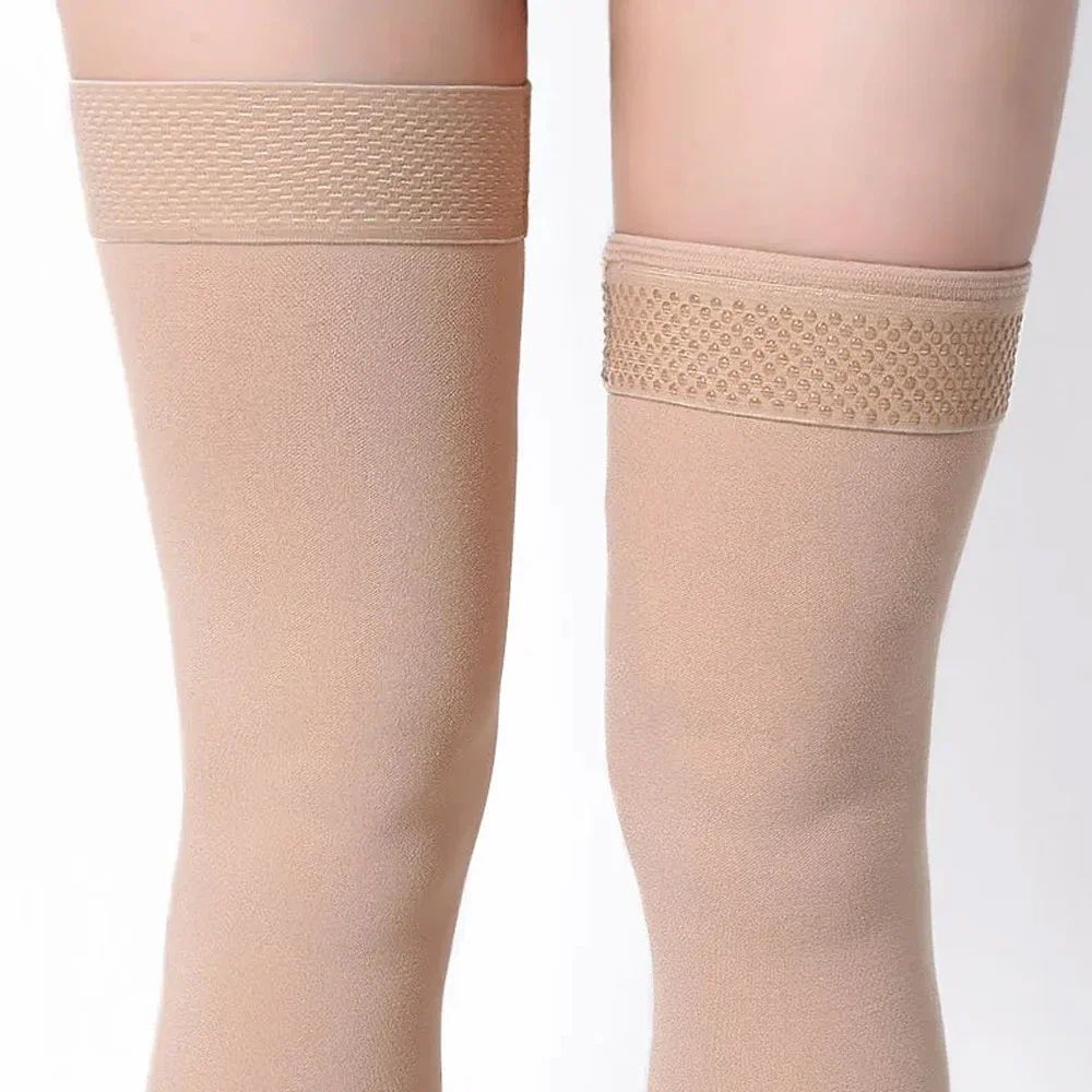 1 Pair 2032 MmHg Thigh High Toeless Compression Stockings  Silicone Grip Circulation Socks For Men