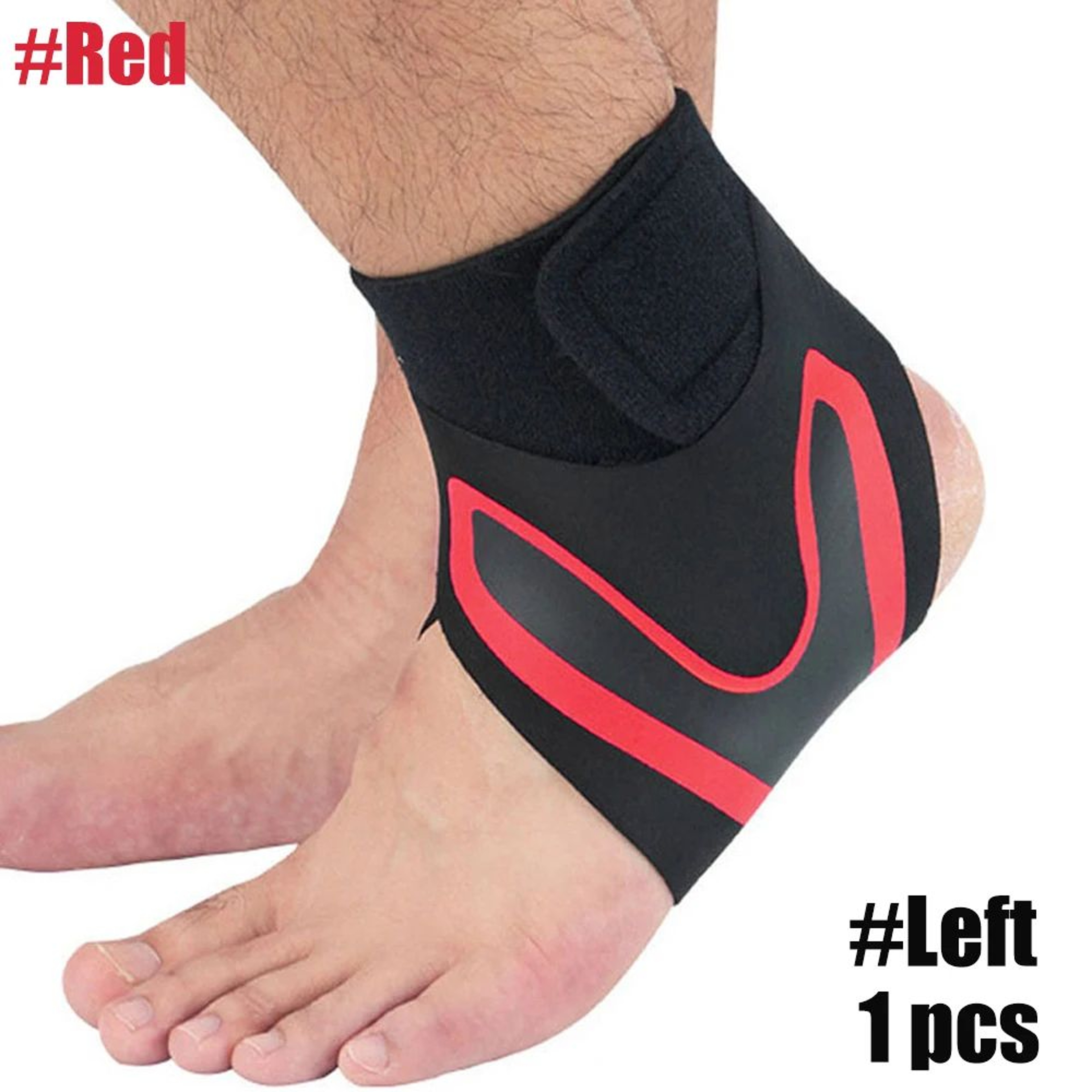 1pc Adjustable Sport Ankle Stabilizer Brace  Compression Ankle Support For Running Basketball  Spra 10