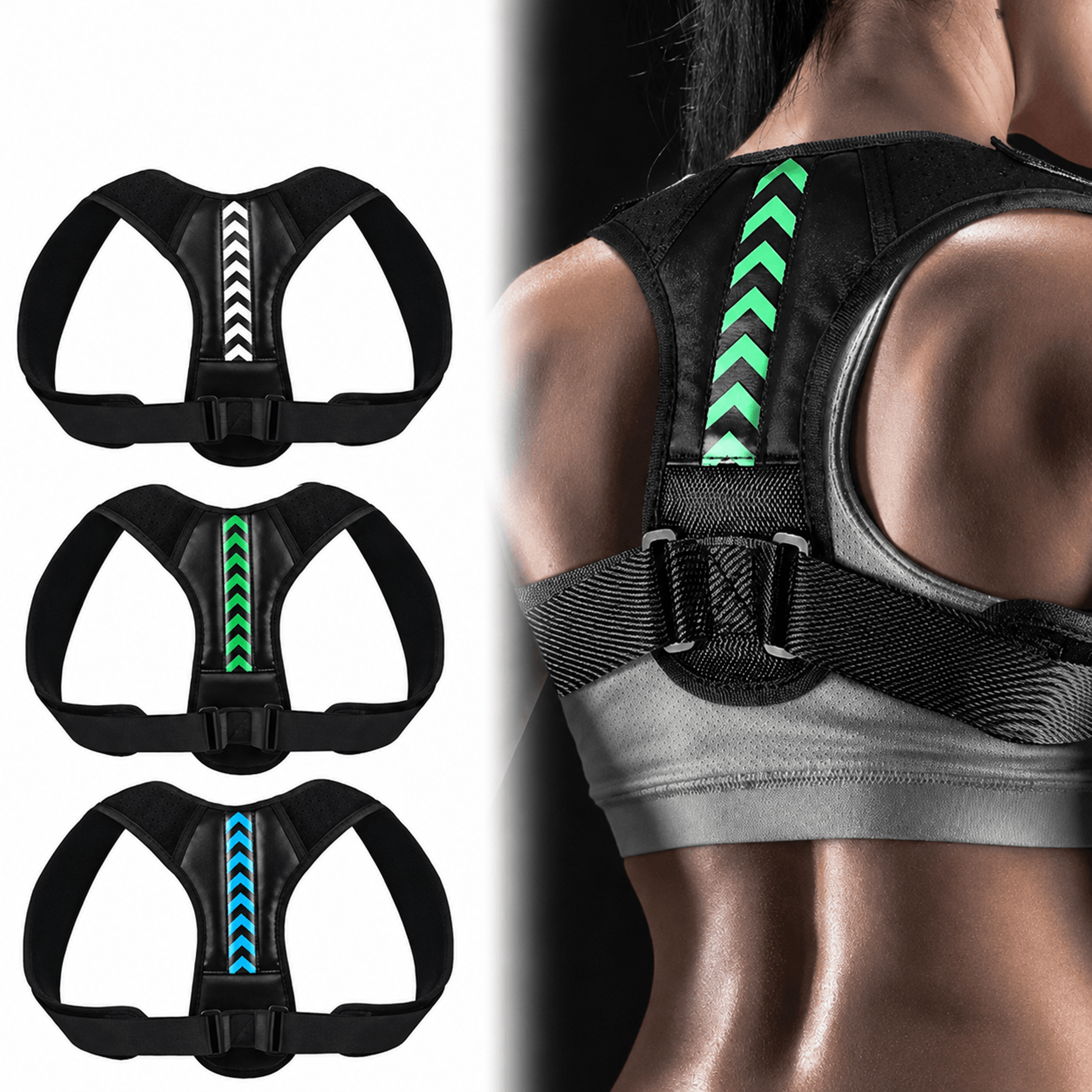 Adjustable Back Posture Corrector Belt  Shoulder  Spine Support Brace For Men  Women With 6 Sizes 0