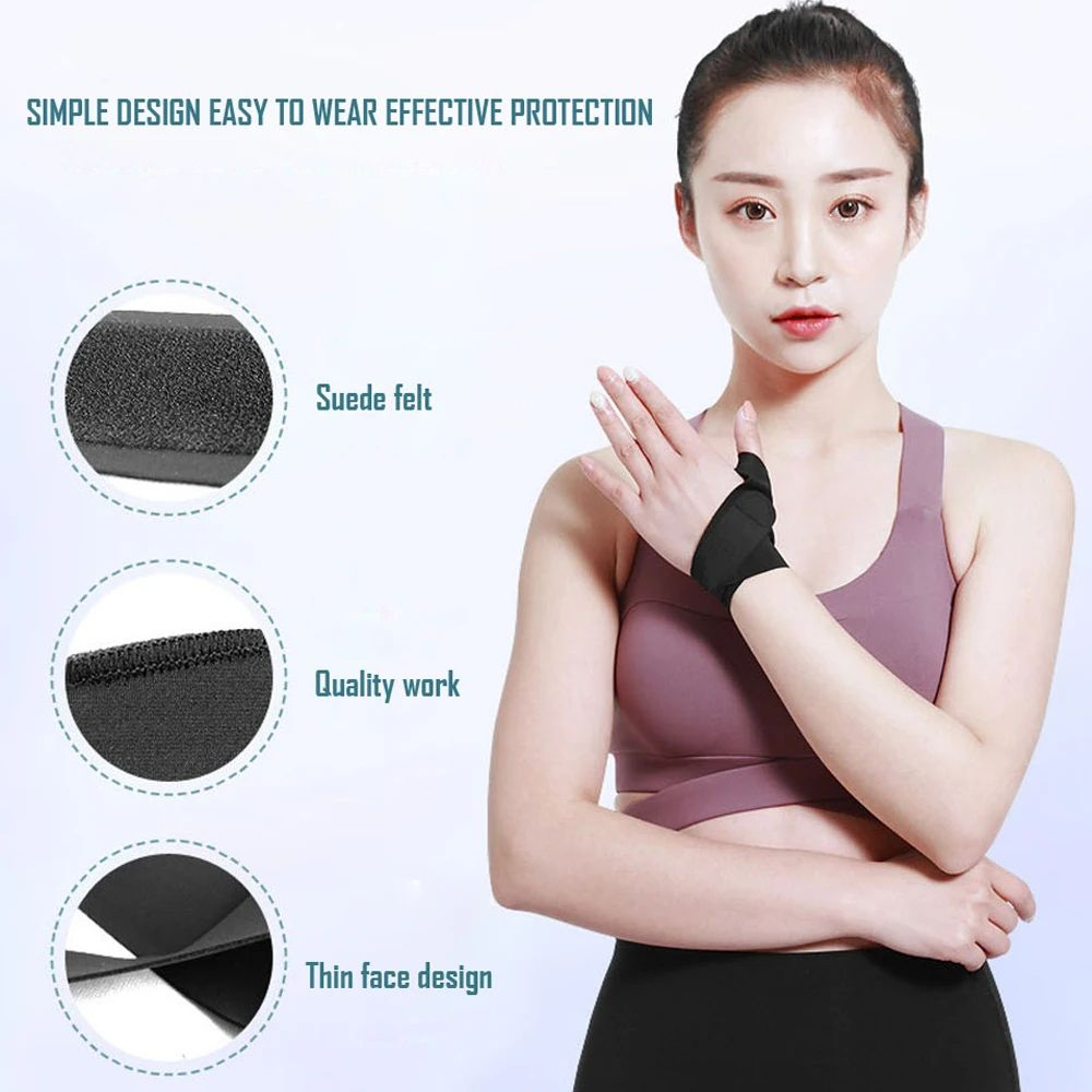 1pc Adjustable Wrist Splint Brace With Thumb Support  Breathable Wrist Stabilizer For Typing Gaming