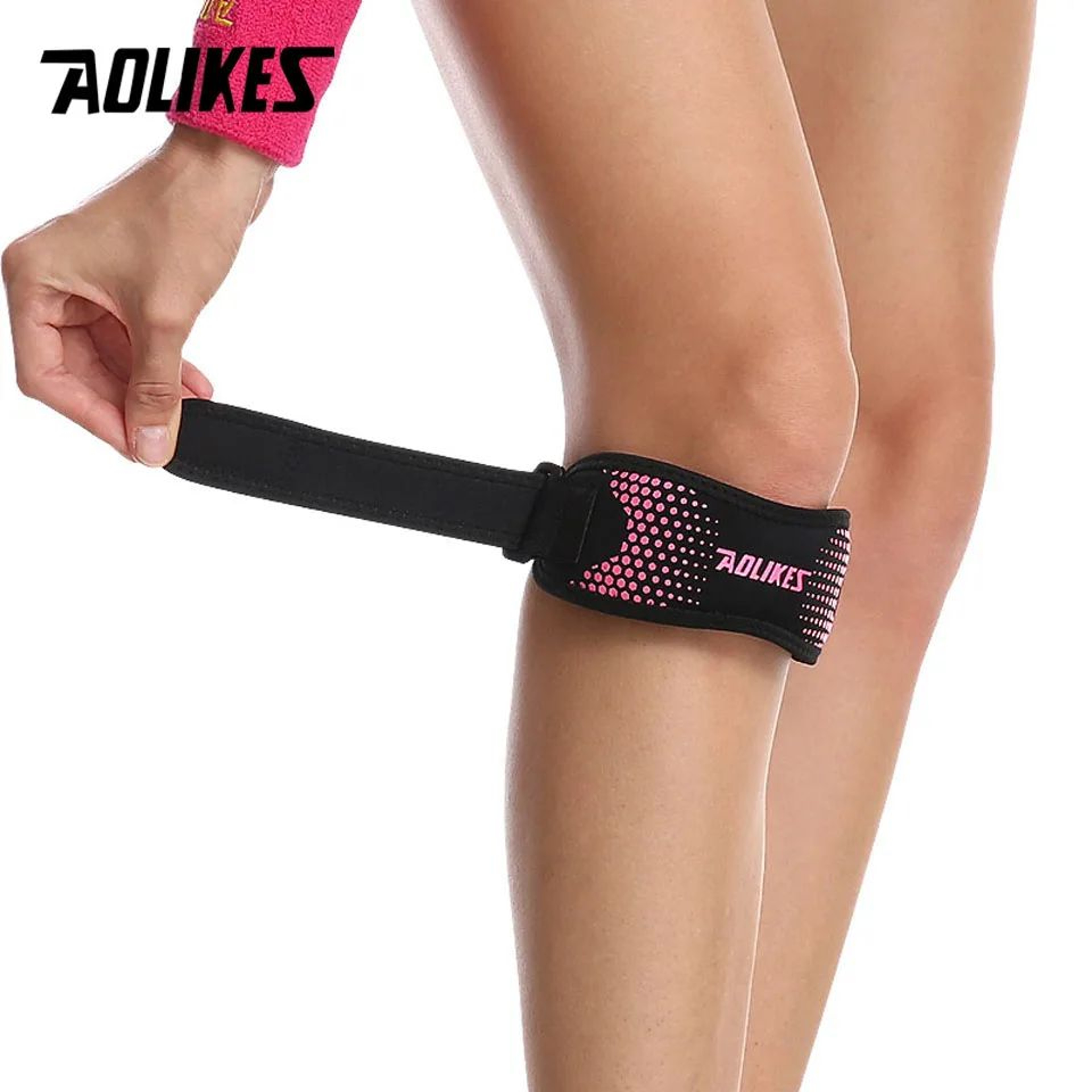 1pc Adjustable Patella Tendon Knee Strap  Knee Support Brace For Running Hiking Tennis  Arthritis P 1
