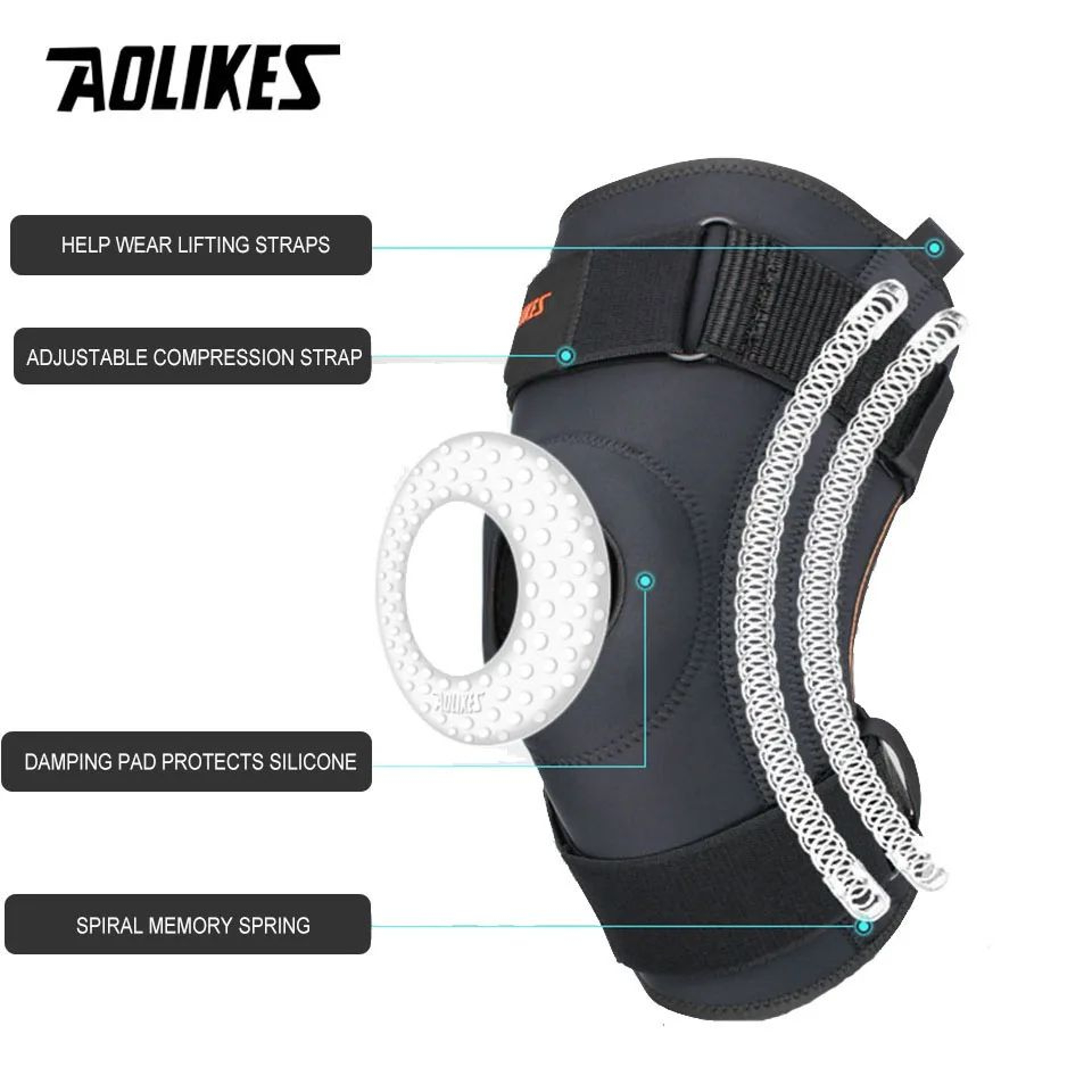 Knee Brace With Side Stabilizers  Patella Gel Pads  Adjustable Knee Support For Meniscus Tear  Knee 3