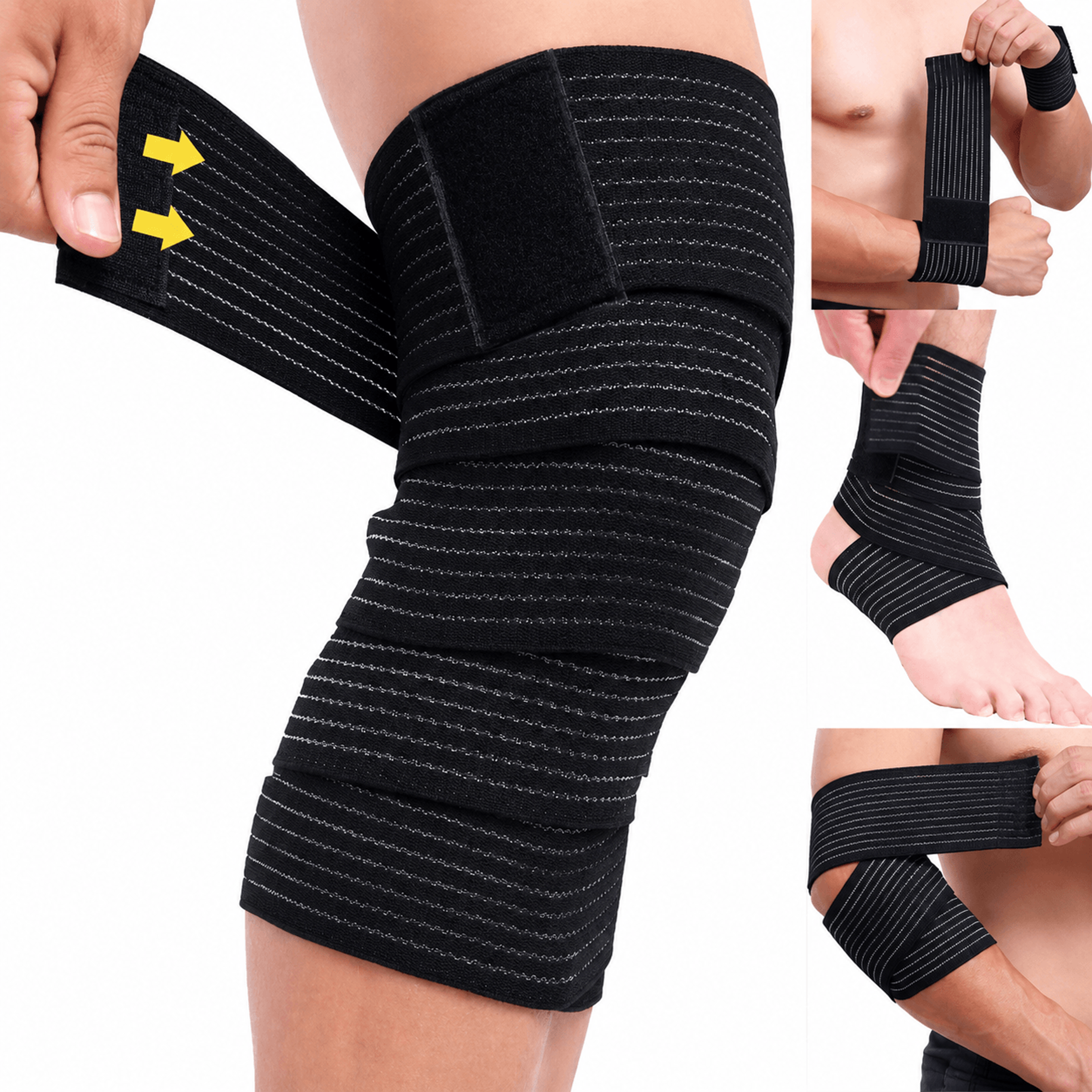 1pc Elastic Compression Bandage Wrap  Adjustable Knee Elbow  Leg Support Brace For Sports Injury Re 0