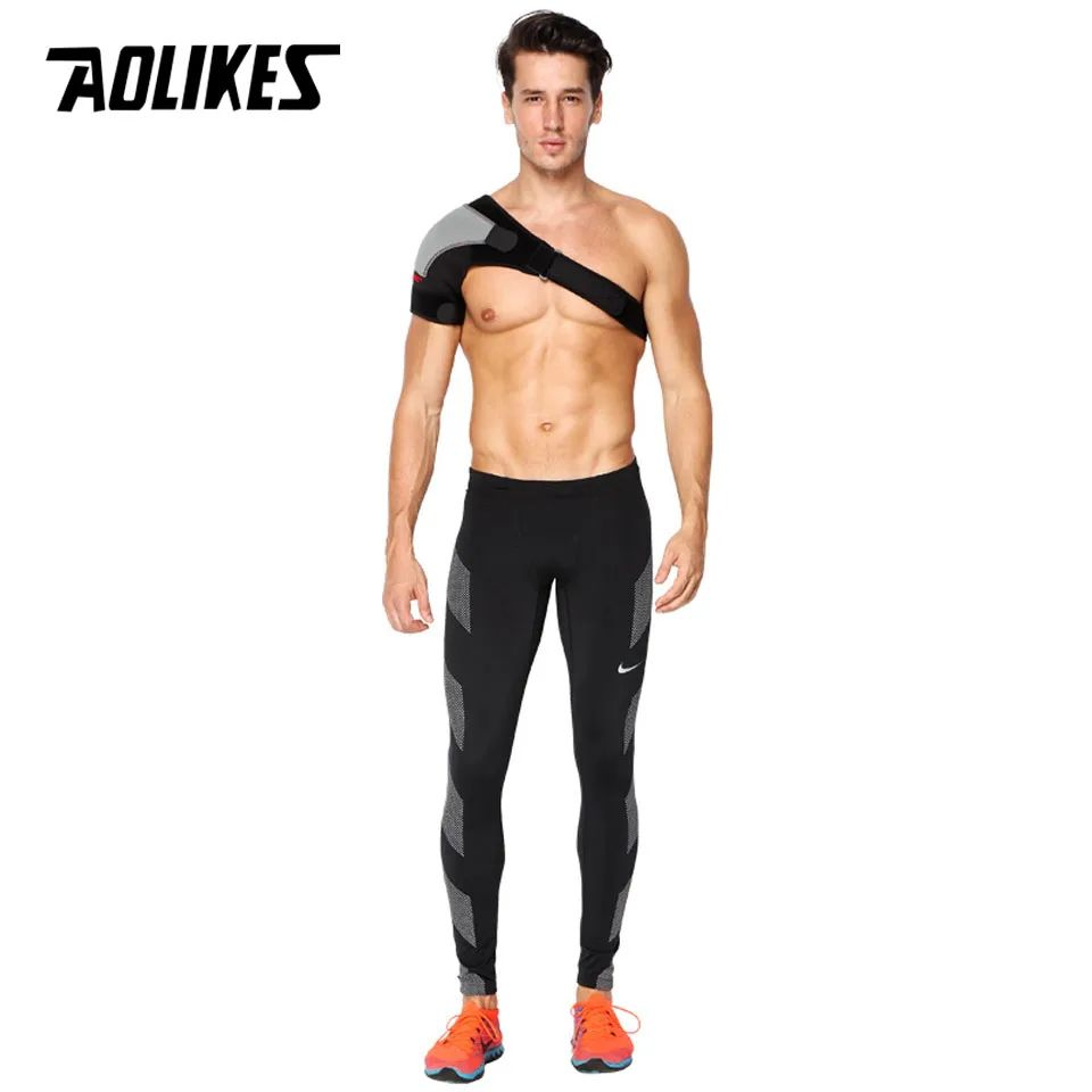 Adjustable Shoulder Stability Brace  Breathable Shoulder Support Brace For Sports Injury Recovery   3