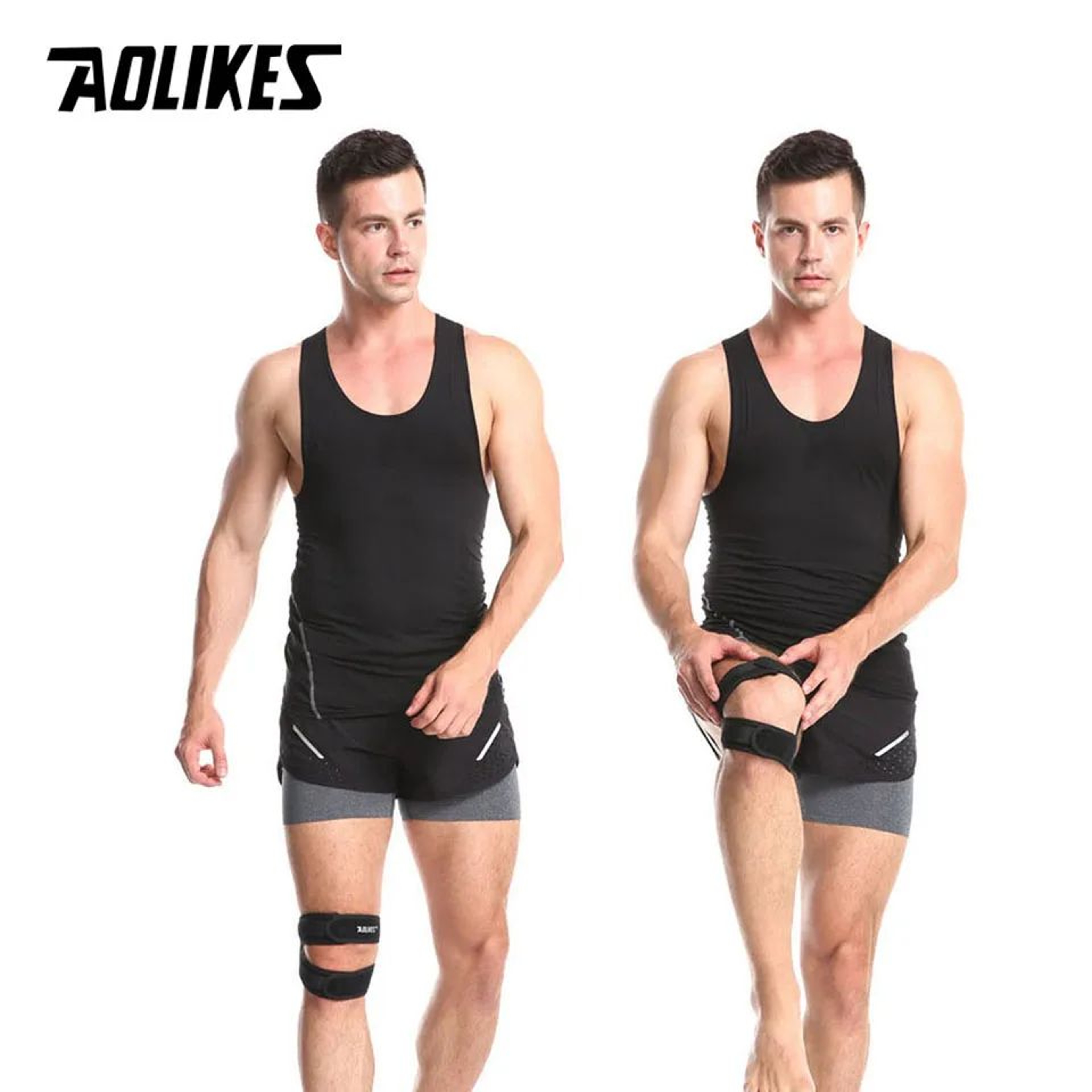 1pc Adjustable Knee Wrap Brace  Compression Knee Support Sleeve For Basketball Tennis Cycling  Join 5
