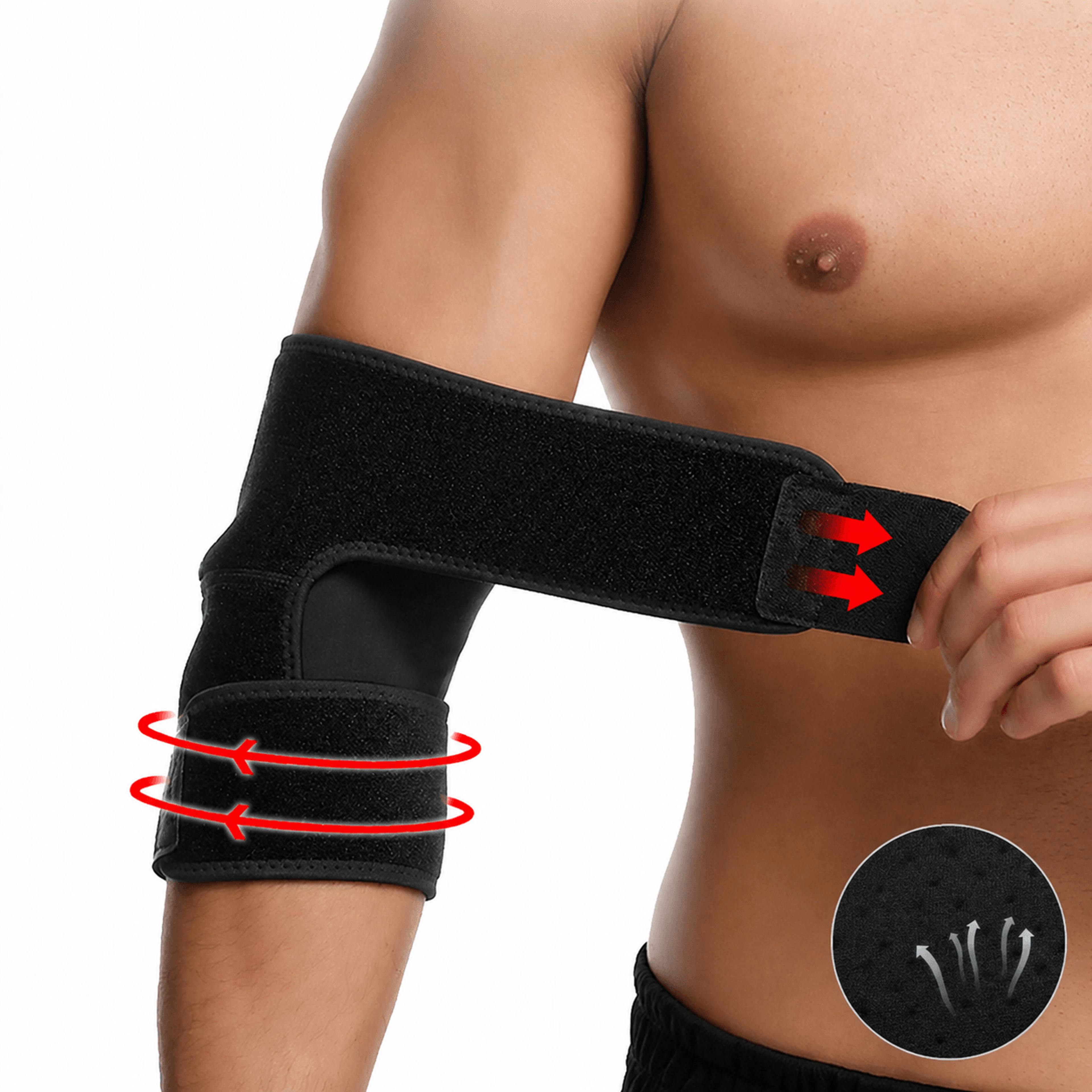 1pc Adjustable Elbow Support Wrap Brace  Elbow Brace Compression Sleeve For Sports Tennis Basketbal 0