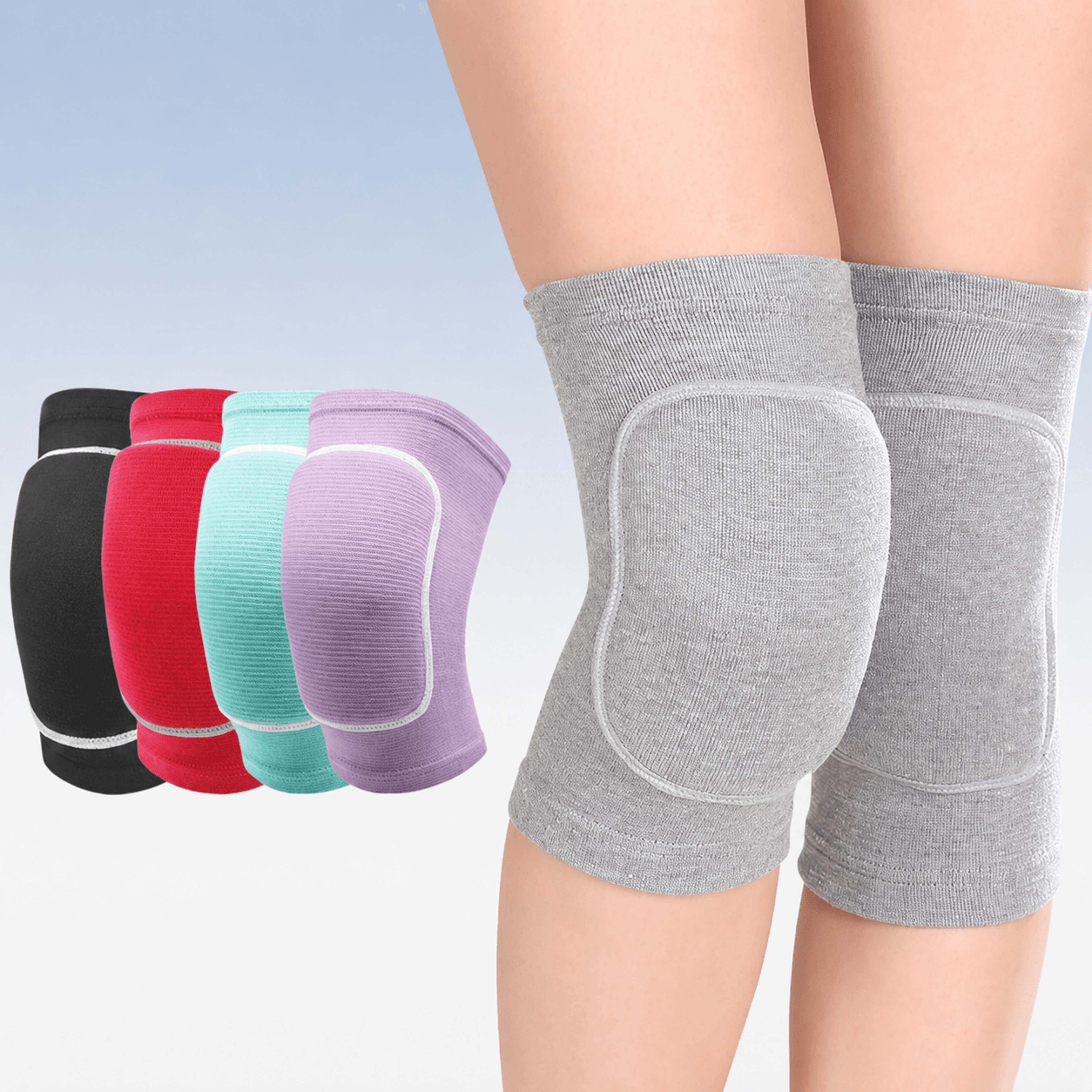 1 Pair Volleyball Knee Pads  Compression Knee Brace For Basketball Dance Running  Sports Protection 0