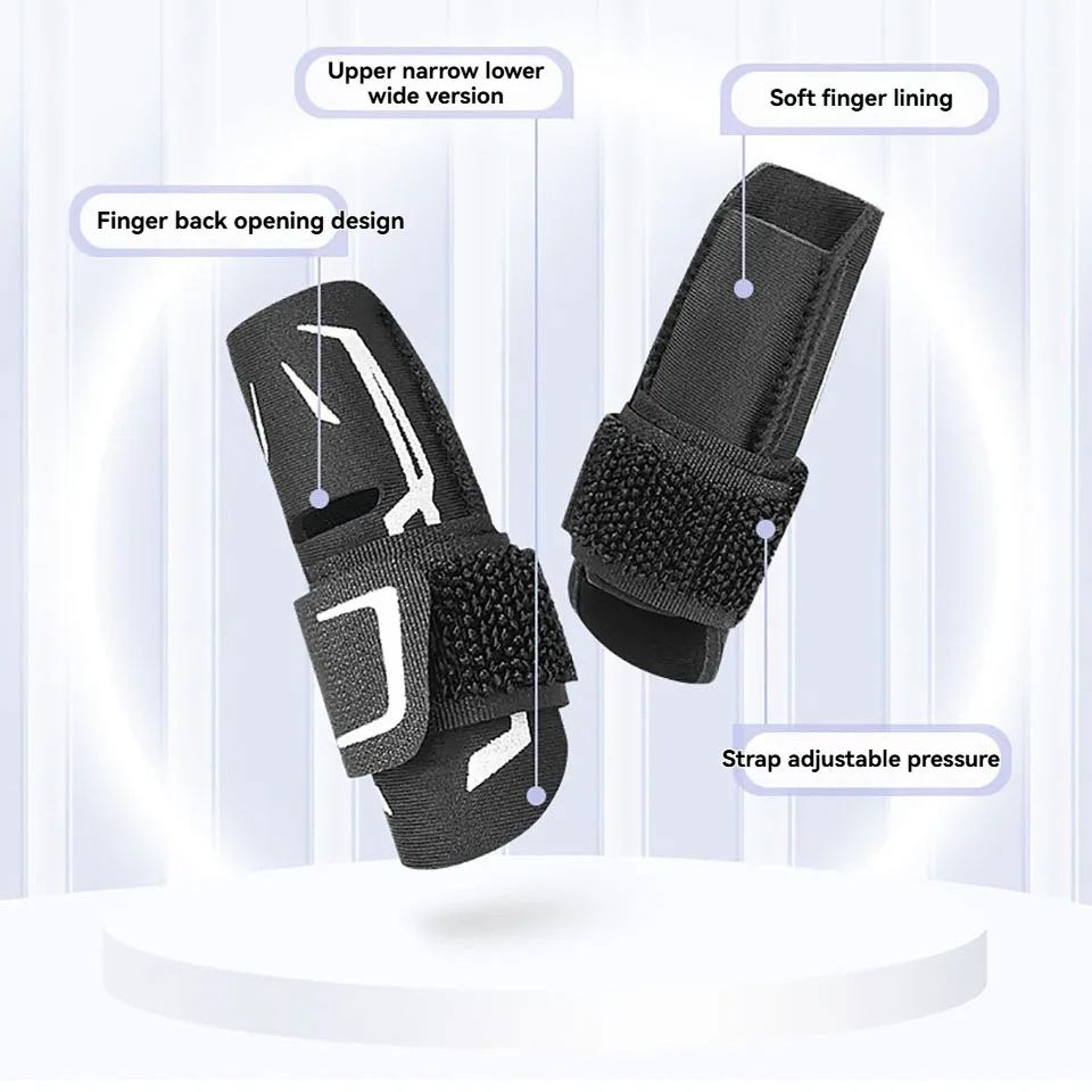 1pc Adjustable Finger Splint Brace  Finger Support Sleeve For Sports Basketball Volleyball  Injury