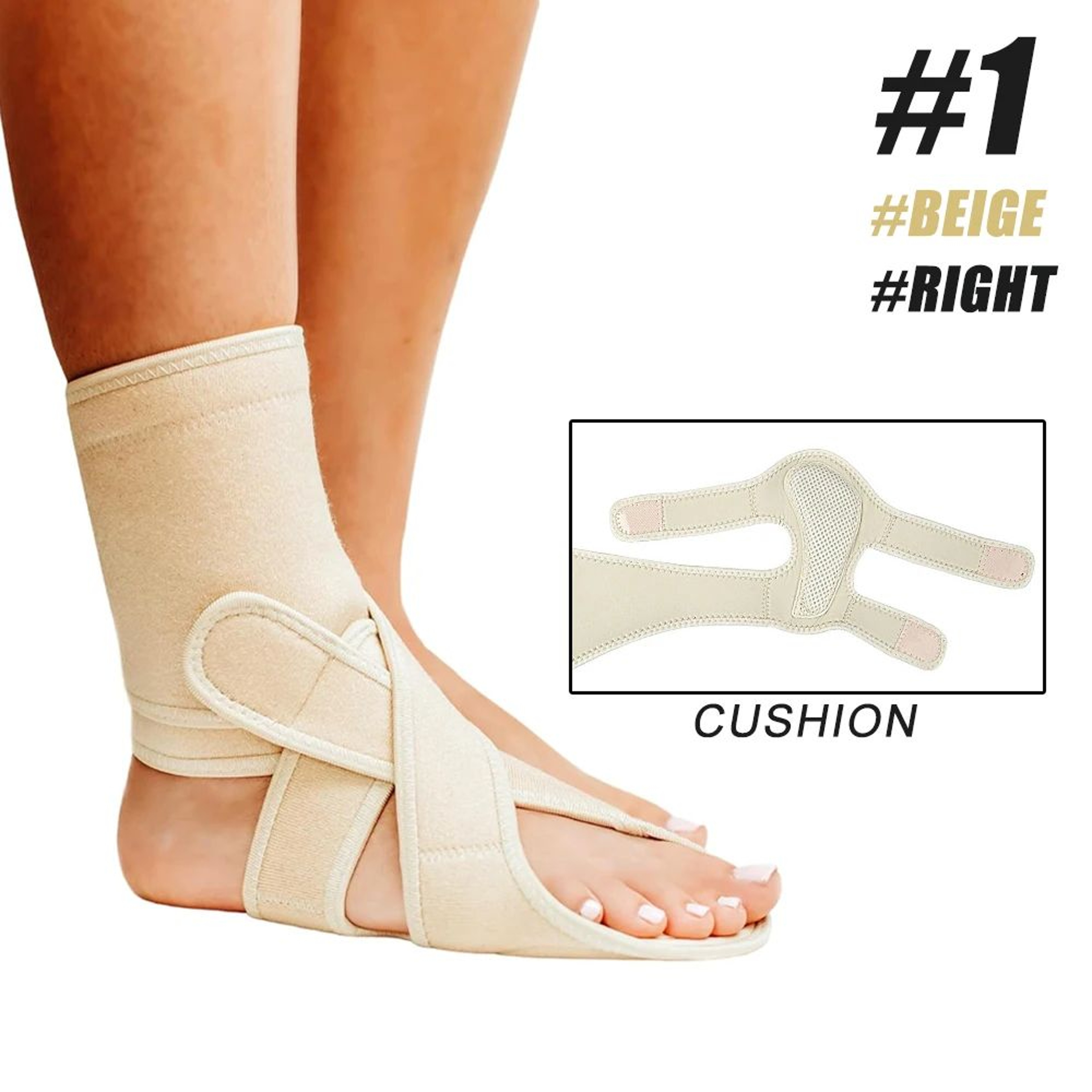 1pc AFO Foot Drop Brace  Adjustable Ankle Support Brace For Walking Plantar Fasciitis Tendonitis  S 7