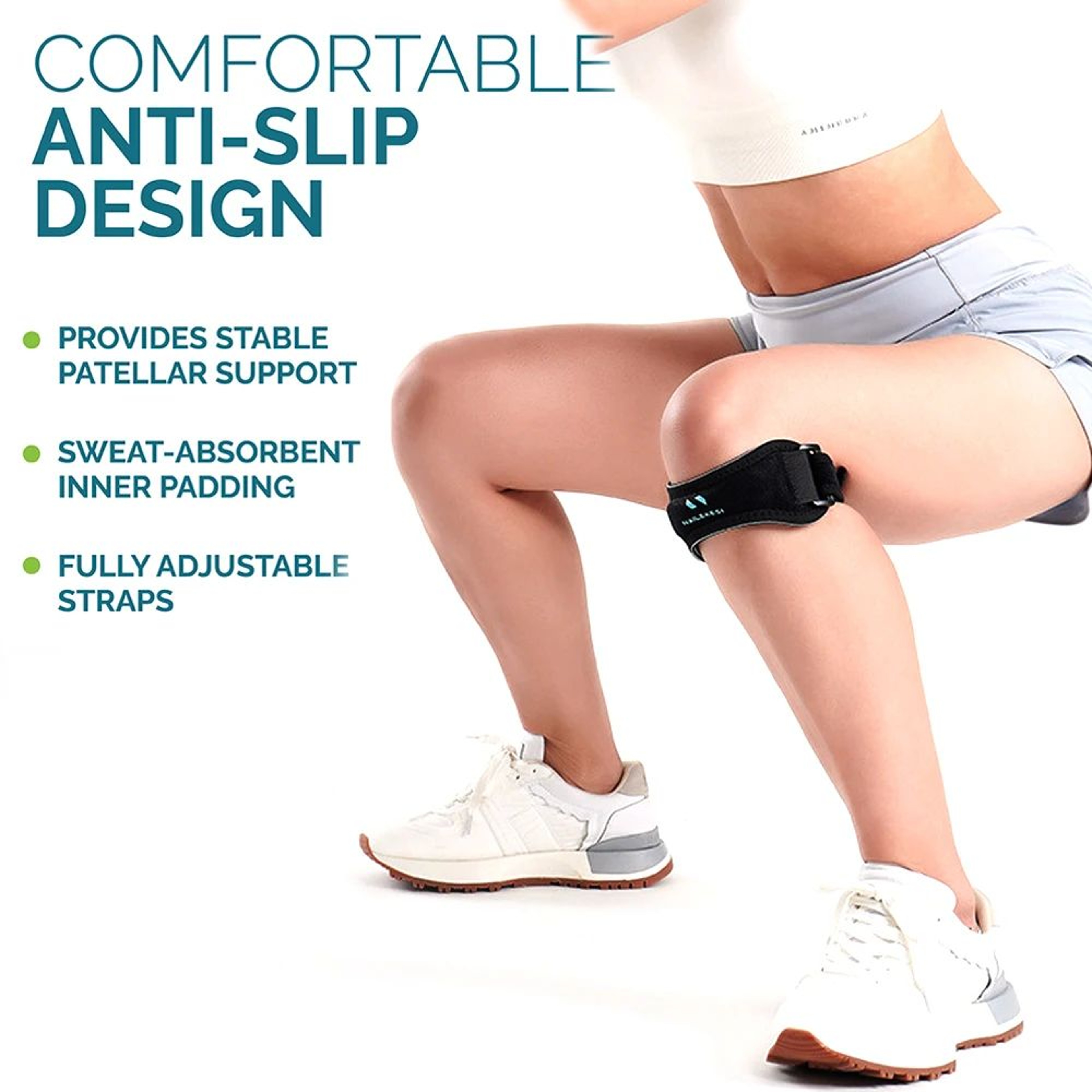 1pc Adjustable Patella Tendon Knee Strap  Knee Support Brace For Running Hiking Basketball Tennis   3