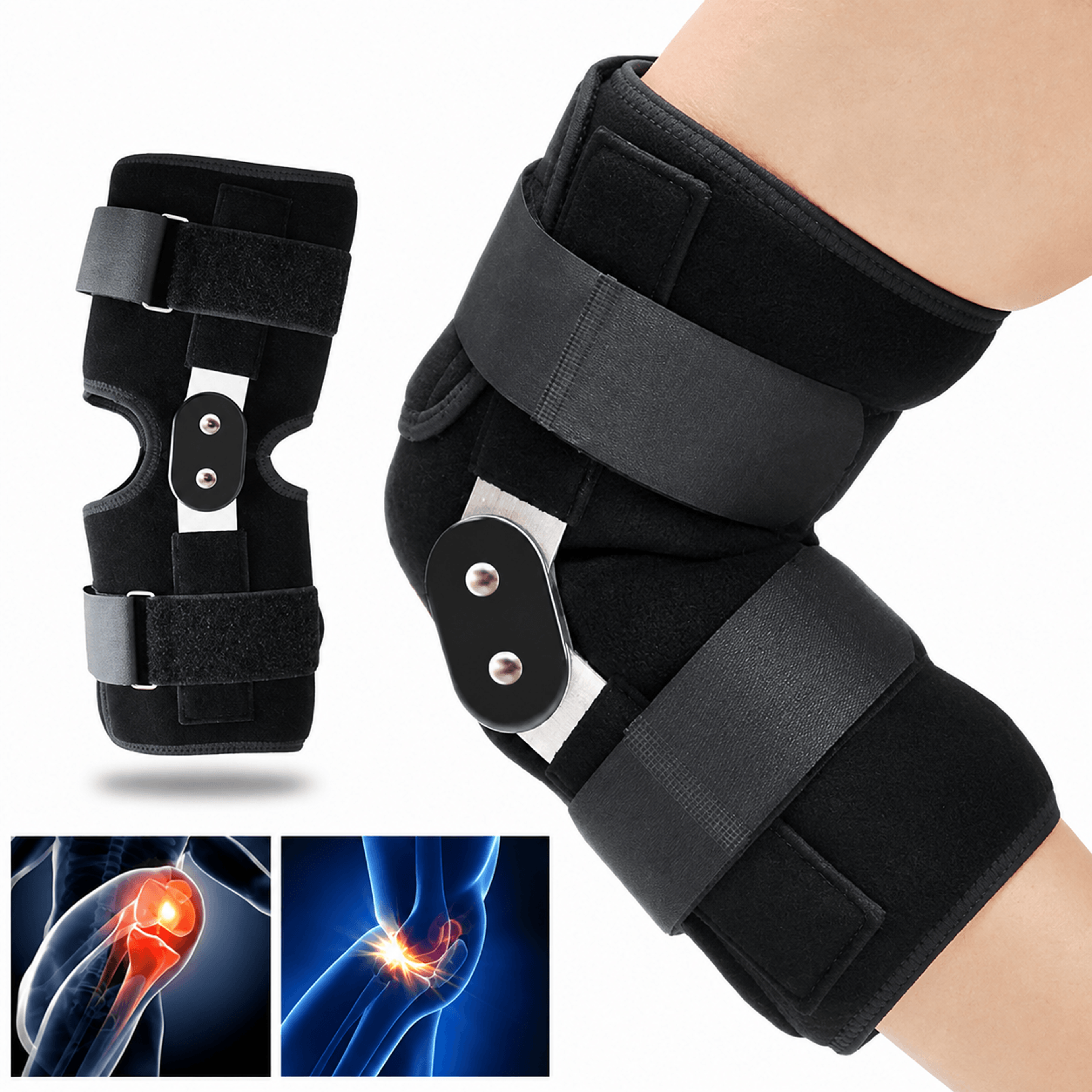 Pro Knee Brace For Meniscus  Arthritis  Adjustable Open Patella Knee Support With Removable Aluminu 0