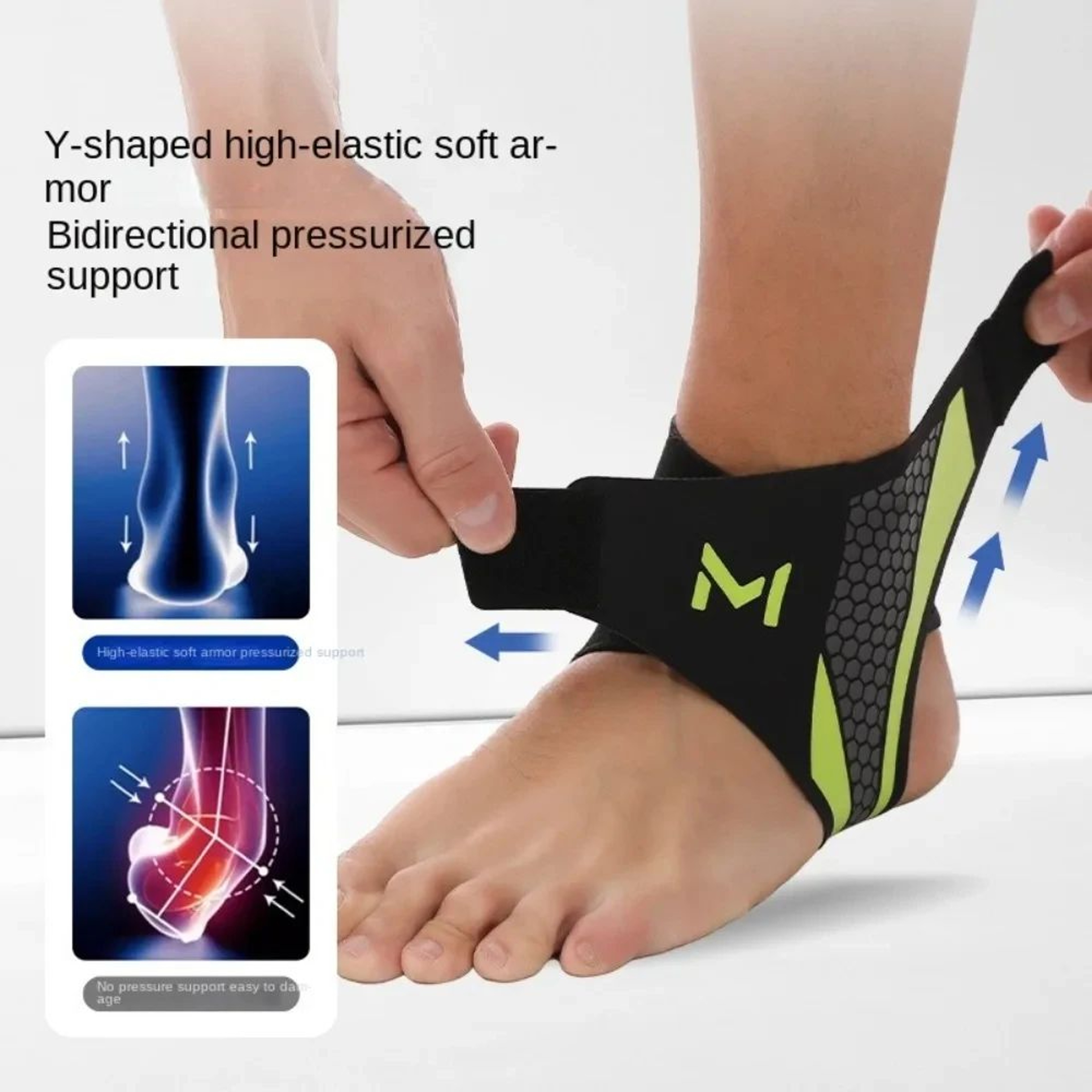 Adjustable Ankle Support Brace  Compression Ankle Protector For Running Basketball Soccer  Joint St 0