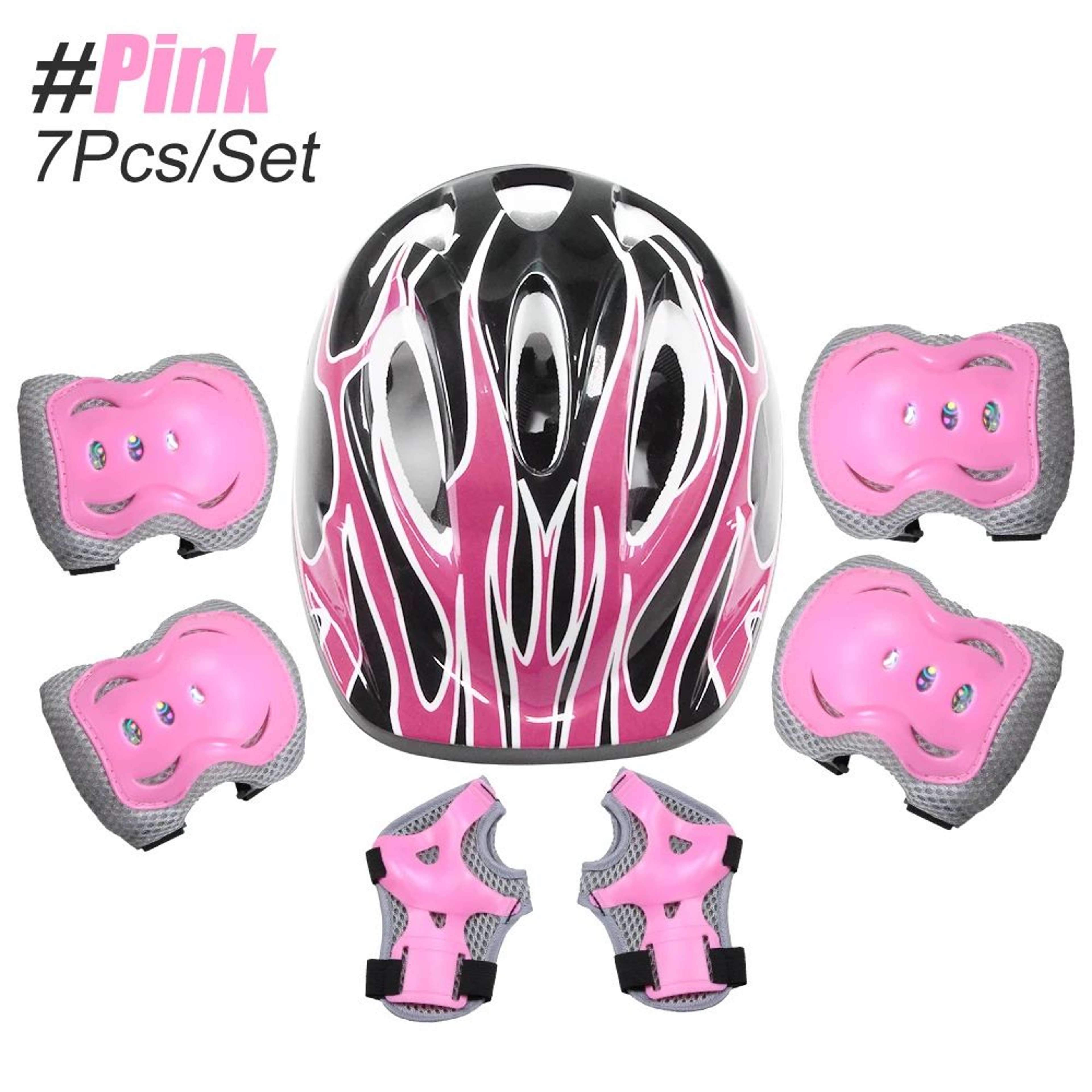 6pcs Kids Protective Gear Set  Knee Pads Elbow Pads  Wrist Guards For Cycling Skating Scooter  Bike